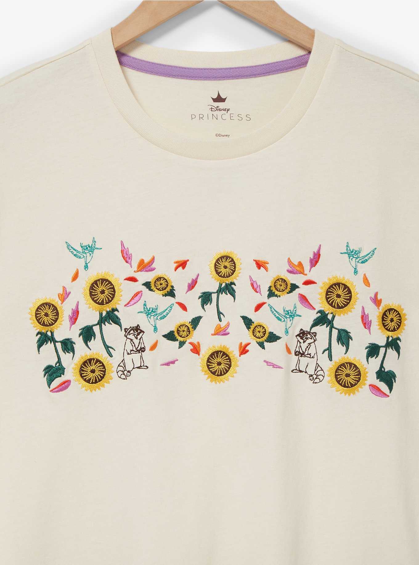 Disney Pocahontas Meeko & Flit Floral Women's T-Shirt - BoxLunch Exclusive, , hi-res