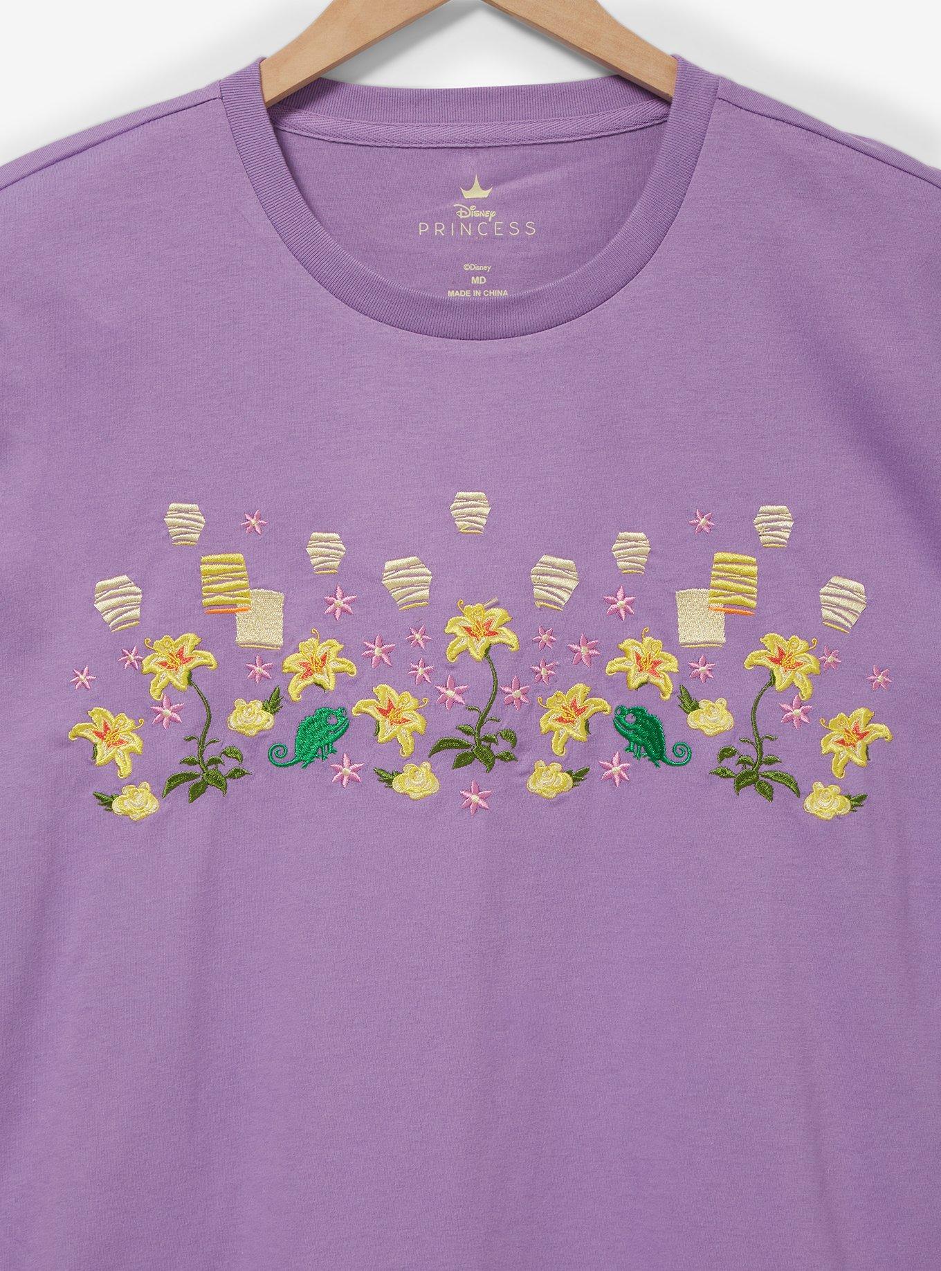 Disney Tangled Floral Lanterns Women's T-Shirt - BoxLunch Exclusive, LILAC, alternate