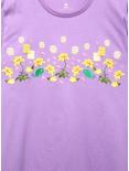 Disney Tangled Floral Lanterns Women's Plus Size T-Shirt - BoxLunch Exclusive, LILAC, alternate