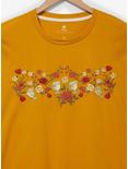 Disney Beauty and the Beast Chip Floral Women's T-Shirt - BoxLunch Exclusive, GOLD, alternate
