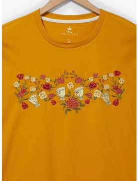 Disney Beauty and the Beast Chip Floral Women's T-Shirt - BoxLunch Exclusive, , hi-res