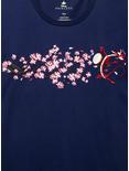 Disney Mulan Mushu Floral Women's Plus Size T-Shirt - BoxLunch Exclusive, NAVY, alternate