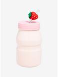 Strawberry Yogurt Drink Bottle With Straw, , alternate