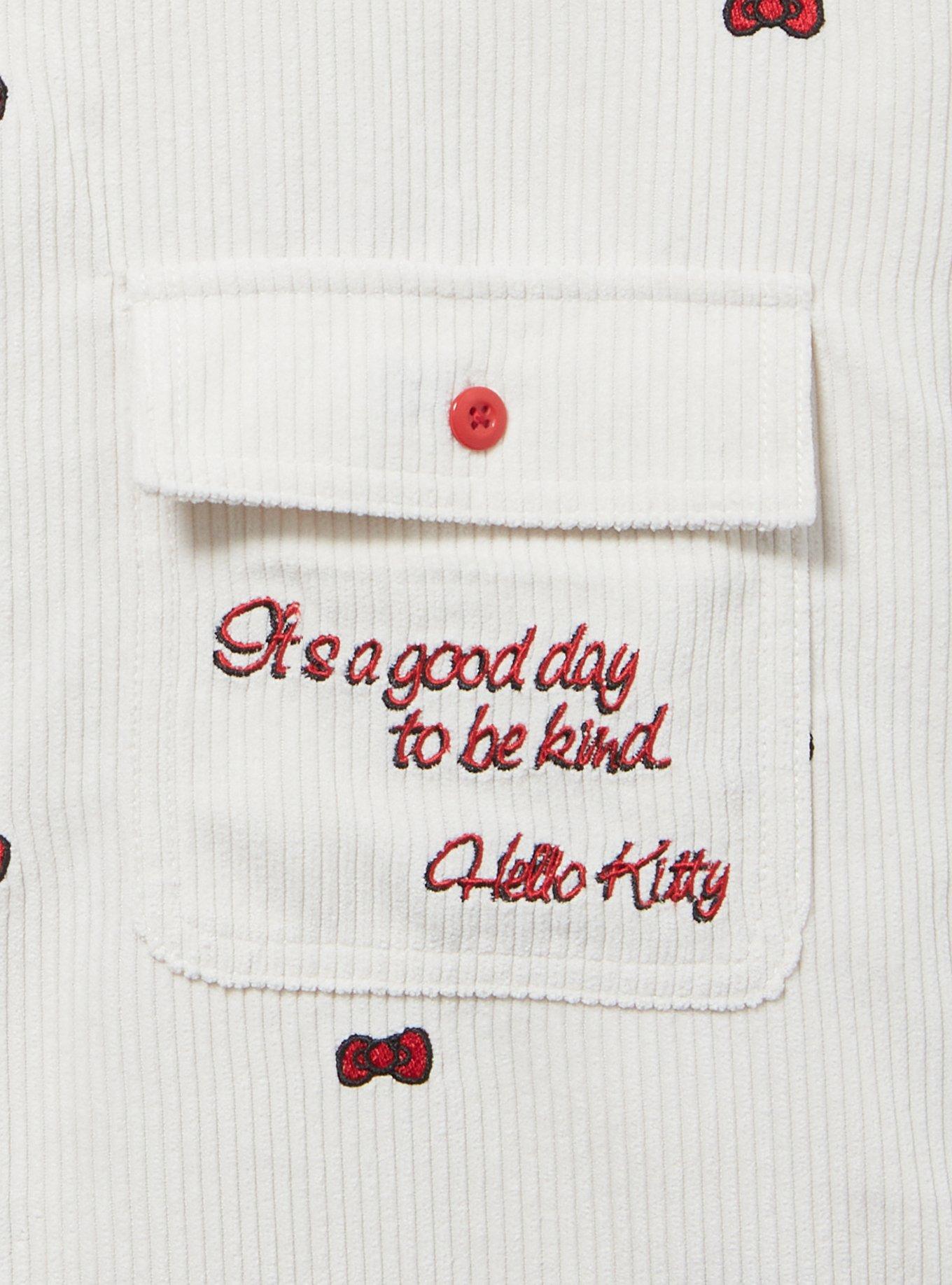 Sanrio Hello Kitty Allover Print Women's Shacket &mdash; BoxLunch Exclusive, OFF WHITE, alternate