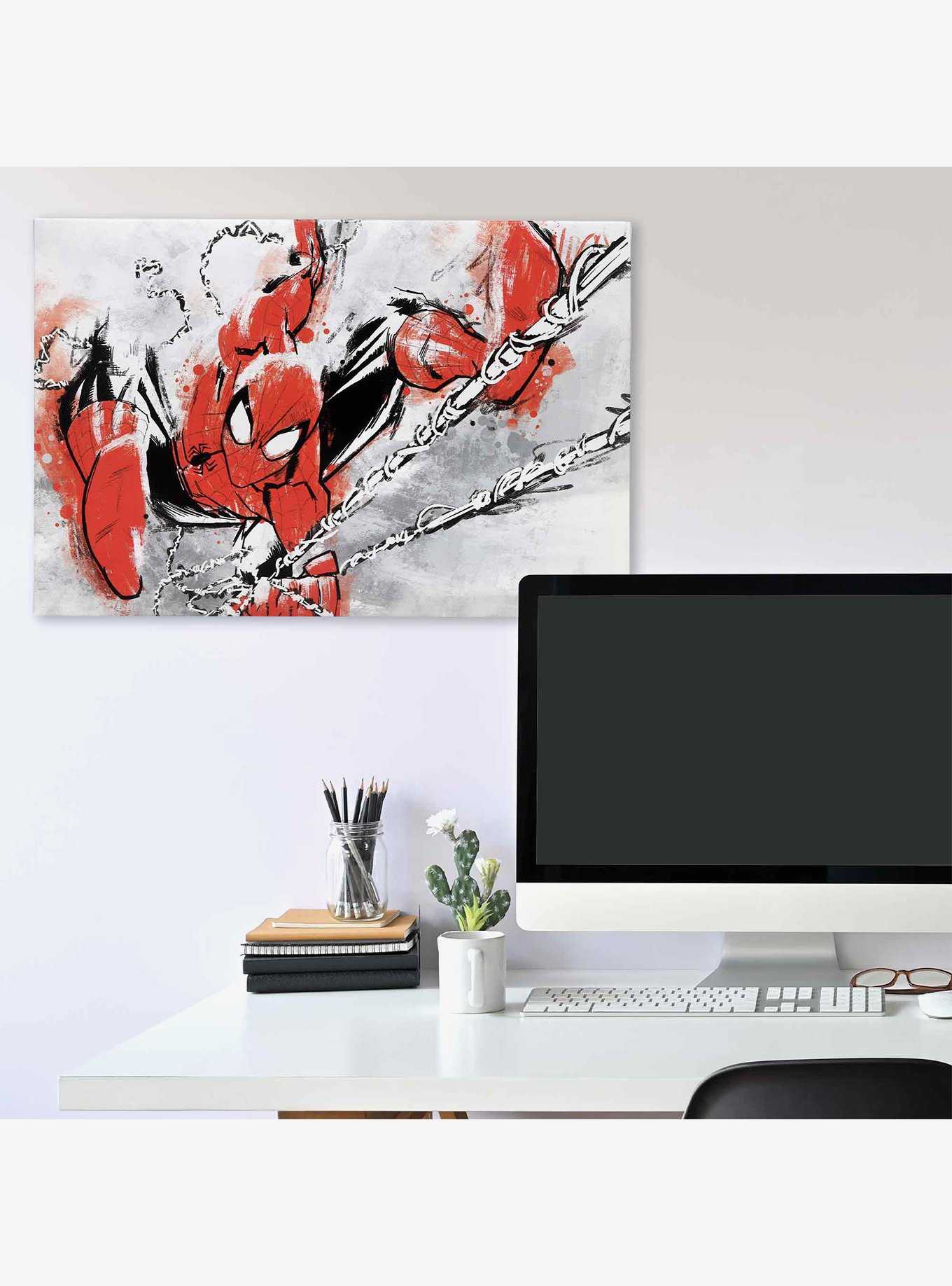 Marvel Spider-Man Watercolor Canvas Wall Decor, , hi-res