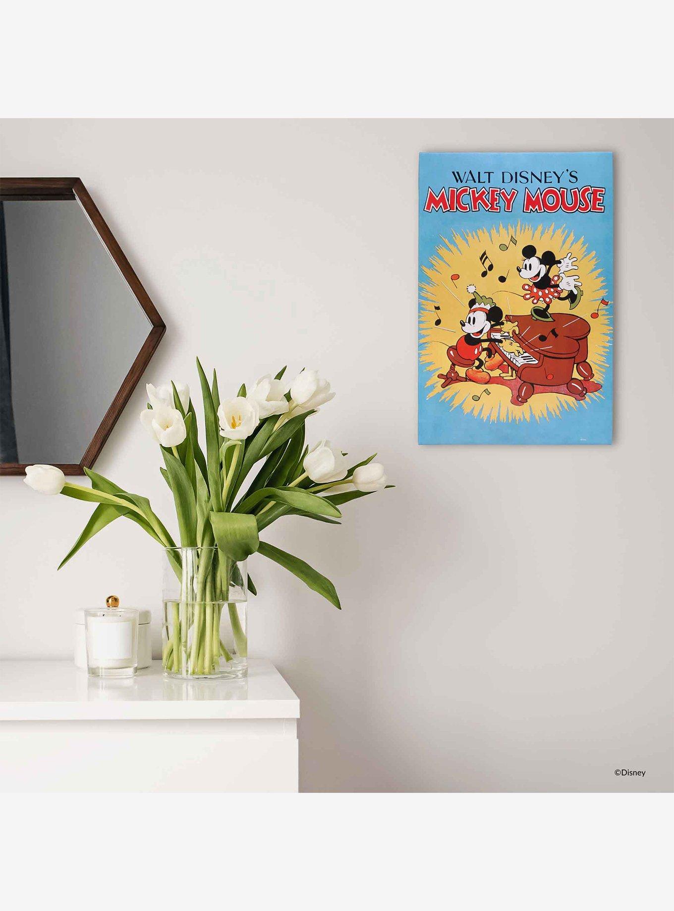 Disney Mickey Mouse Piano Classic Movie Cover Canvas Wall Decor, , alternate
