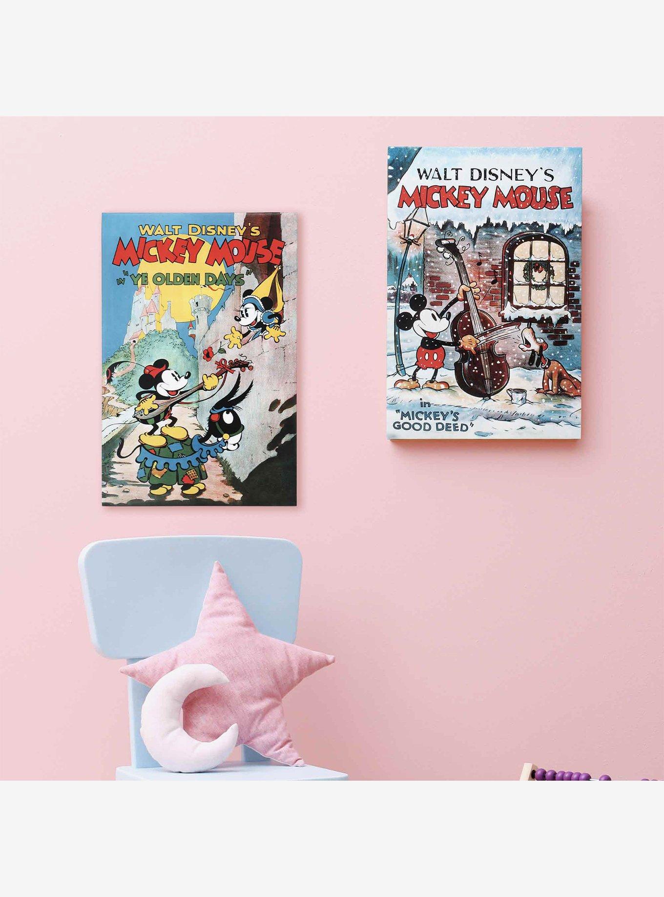 Disney Mickey Mouse Ye Olden Days Classic Movie Cover Canvas Wall Decor, , alternate