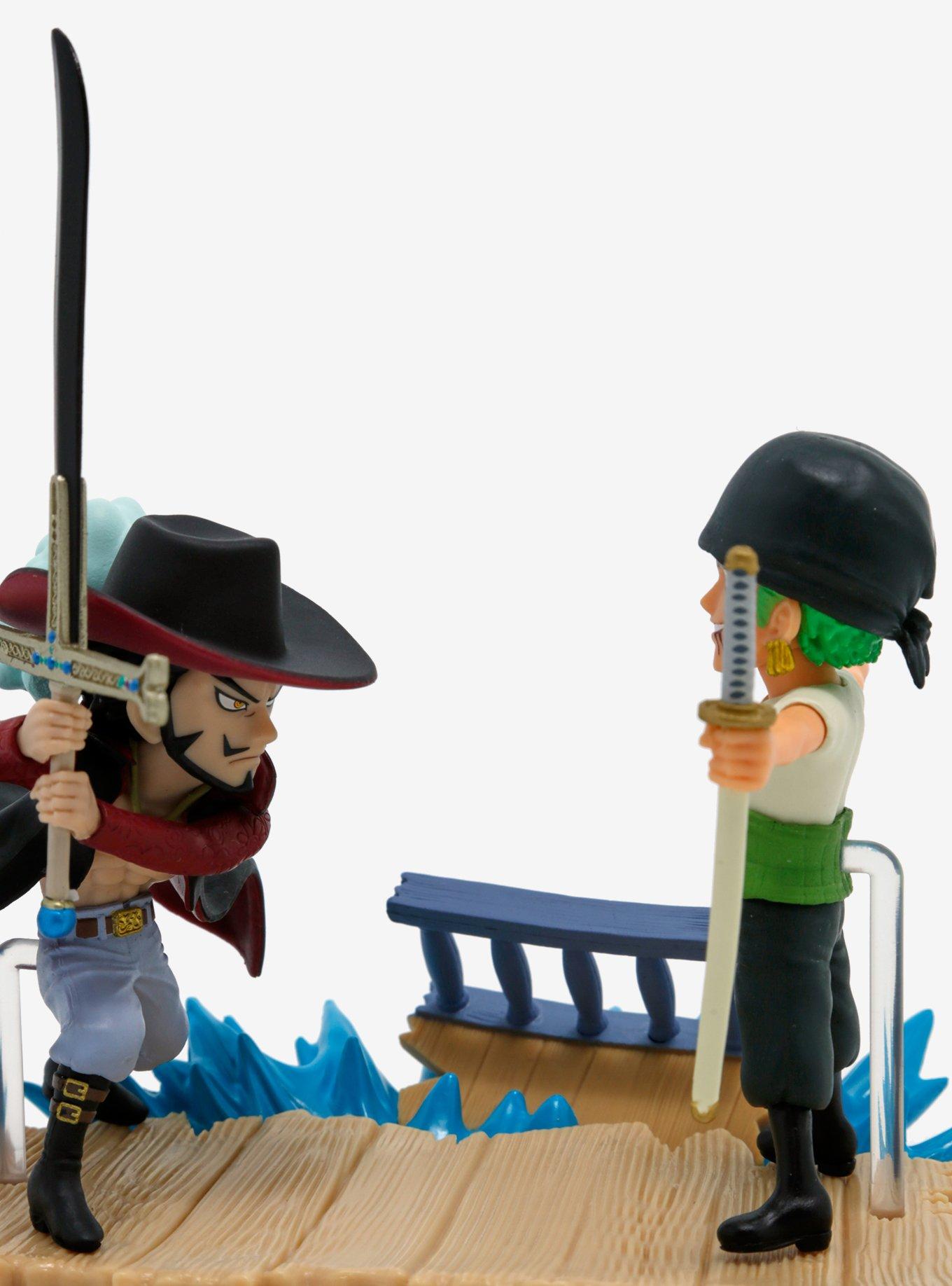 Banpresto One Piece World Collectable Figure Log Stories Roronoa Zoro vs. Dracule Mihawk Figure, , alternate