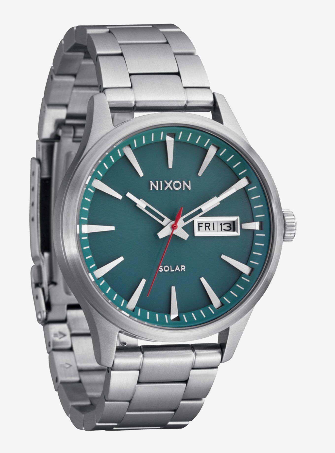 Nixon Sentry Solar Stainless Steel Silver x Jasper Watch, , hi-res