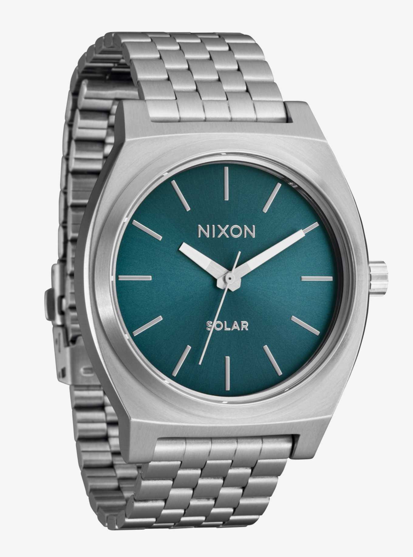Nixon Time Teller Solar Silver x Dusty Blue Sunray Watch, , hi-res