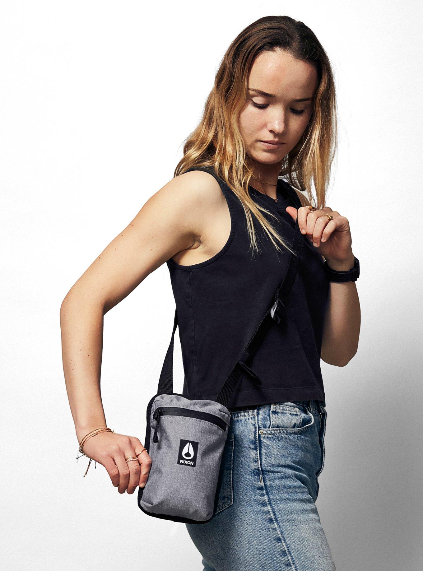 Nixon Day Trippin' Stash Heather Gray Crossbody Bag, , alternate