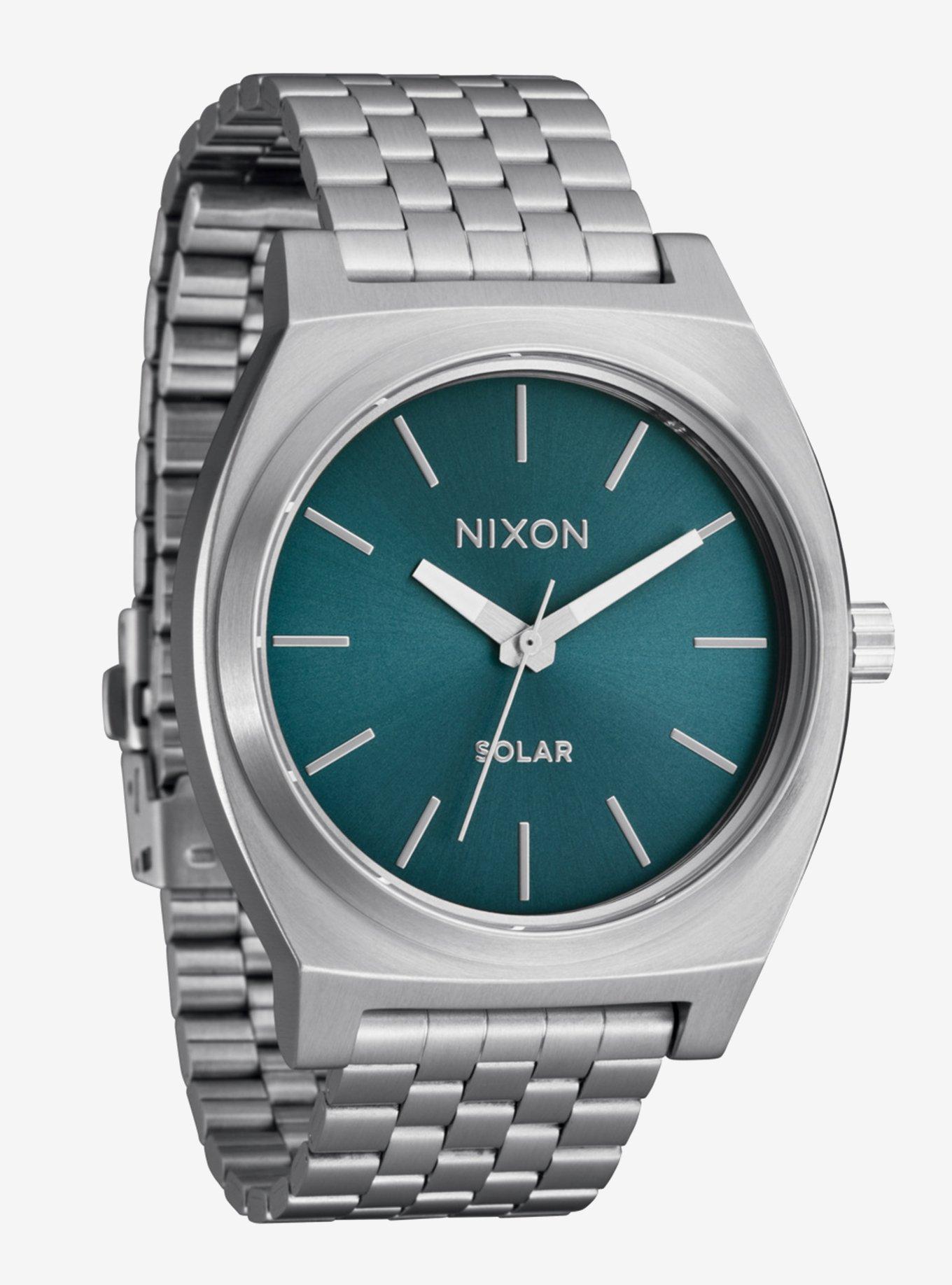 Nixon Time Teller Solar Silver x Dusty Blue Sunray Watch, , alternate