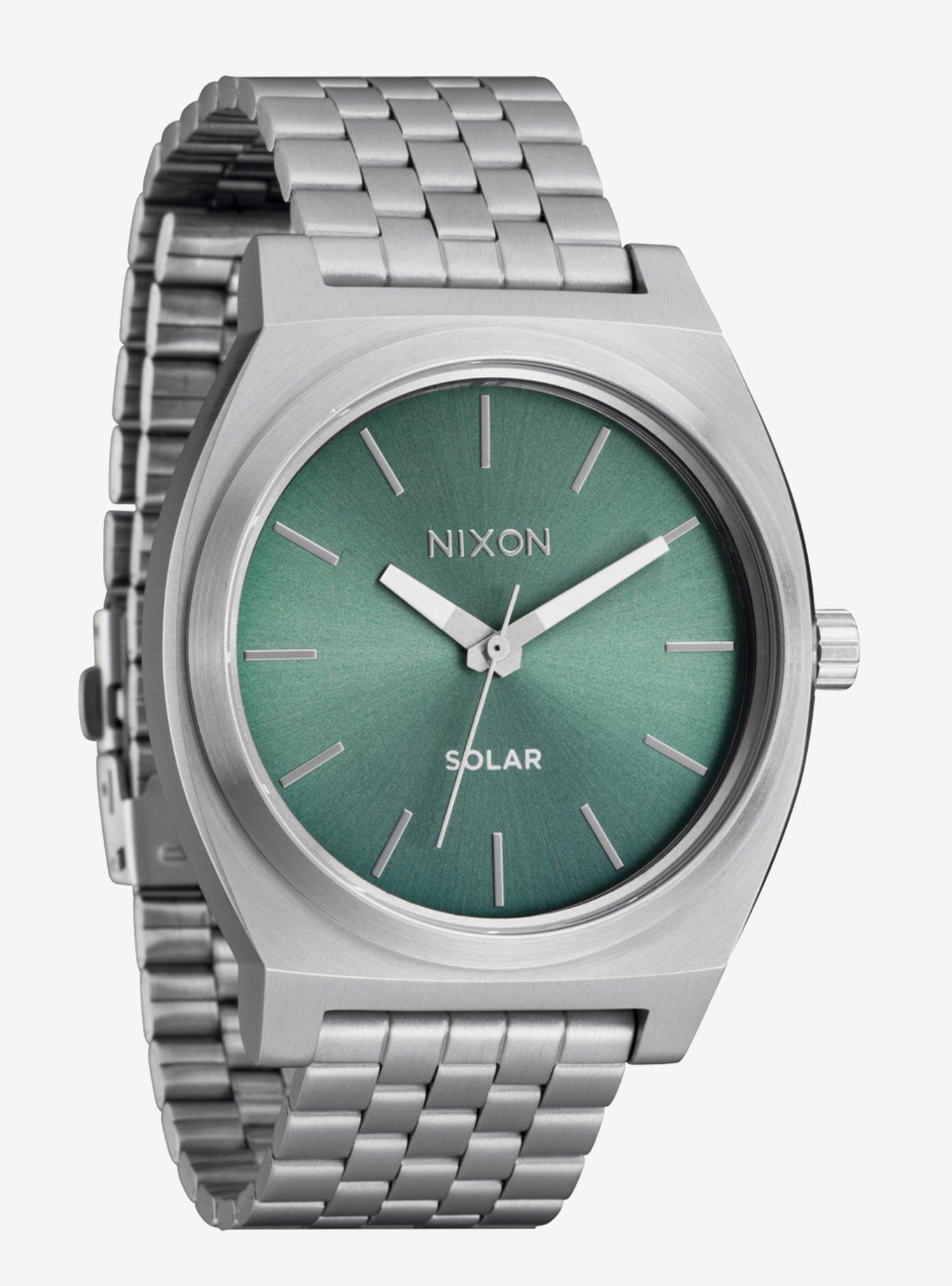 Nixon Time Teller Solar Silver x Jade Sunray Watch, , hi-res