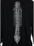 Black Spine Destructed Sweater, OLIVE, alternate
