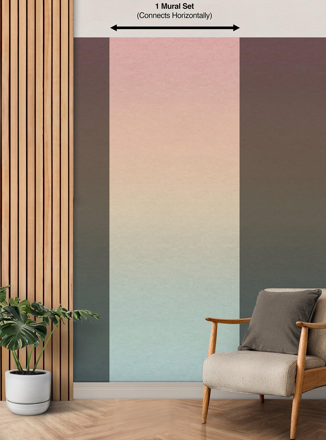 Rainbow Aura Ombre Peel & Stick Wallpaper Mural, , hi-res