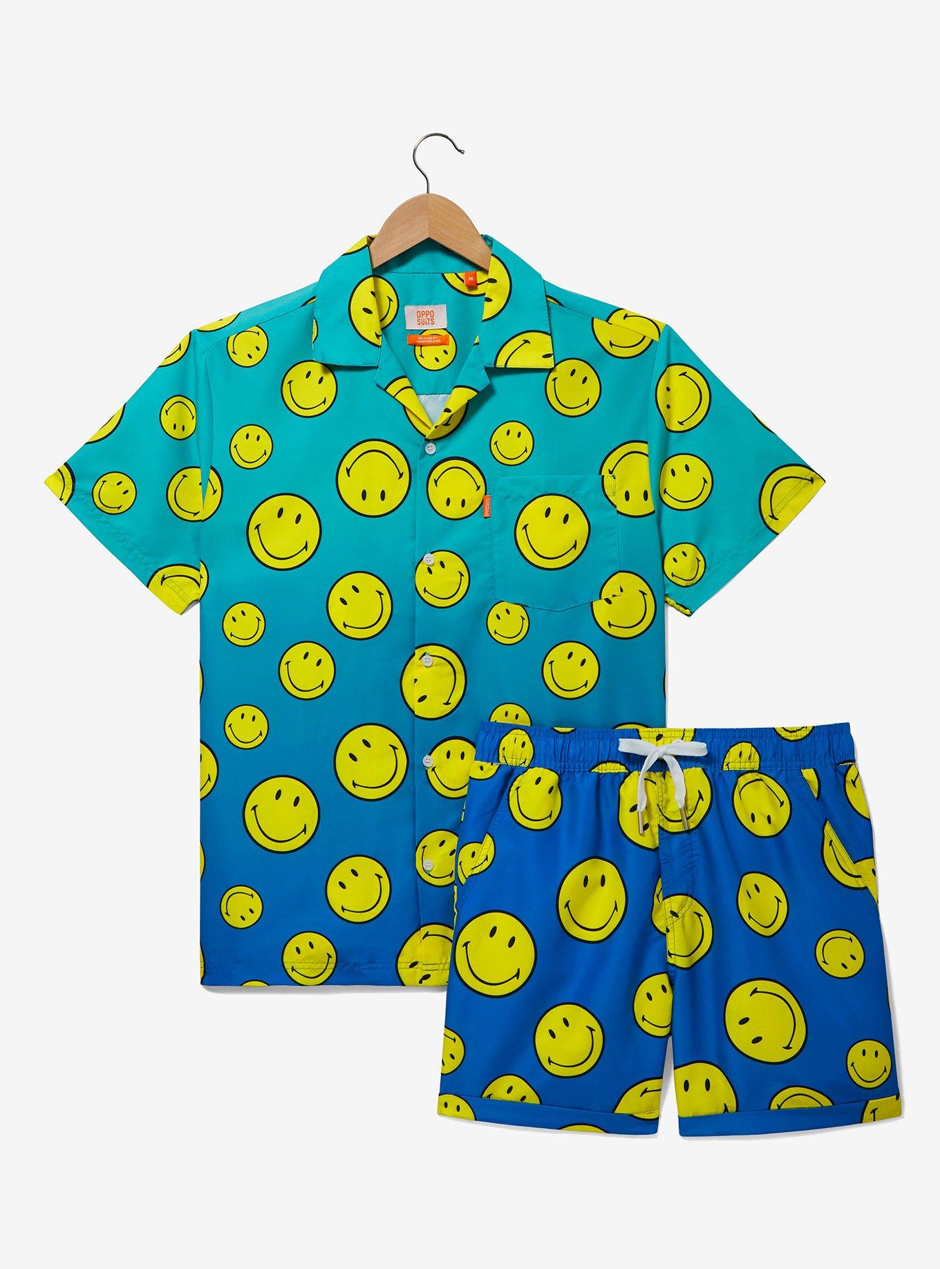 OppoSuits Smiles Allover Print Shorts, BLUE, alternate