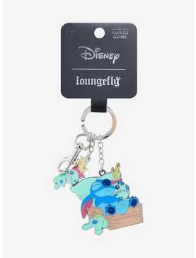 Loungefly Disney Lilo & Stitch Sleeping Stitch & Scrump Multi-Charm Keychain - BoxLunch Exclusive, , hi-res