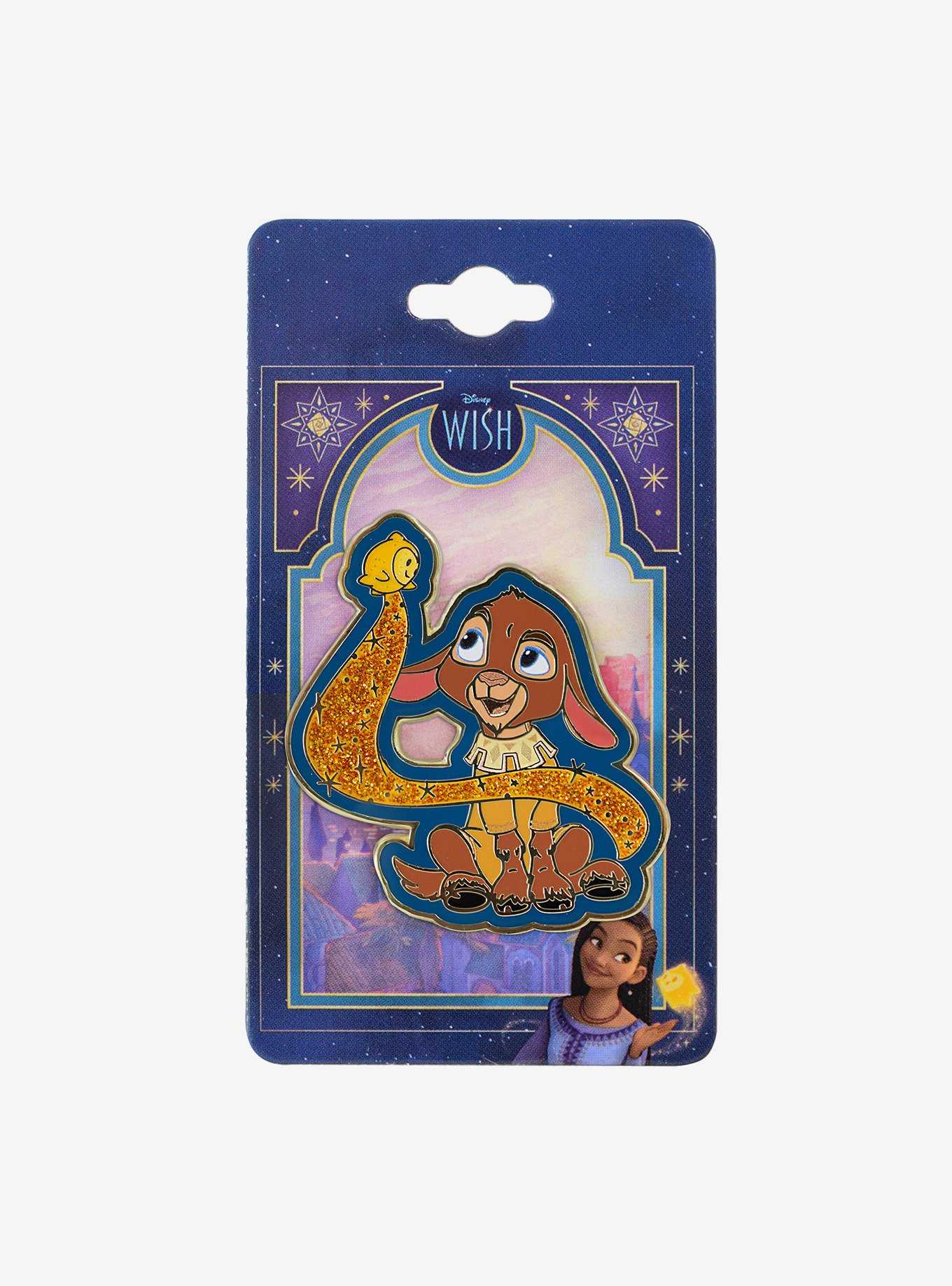 Disney Wish Valentino and Star Glittery Enamel Pin - BoxLunch Exclusive, , hi-res