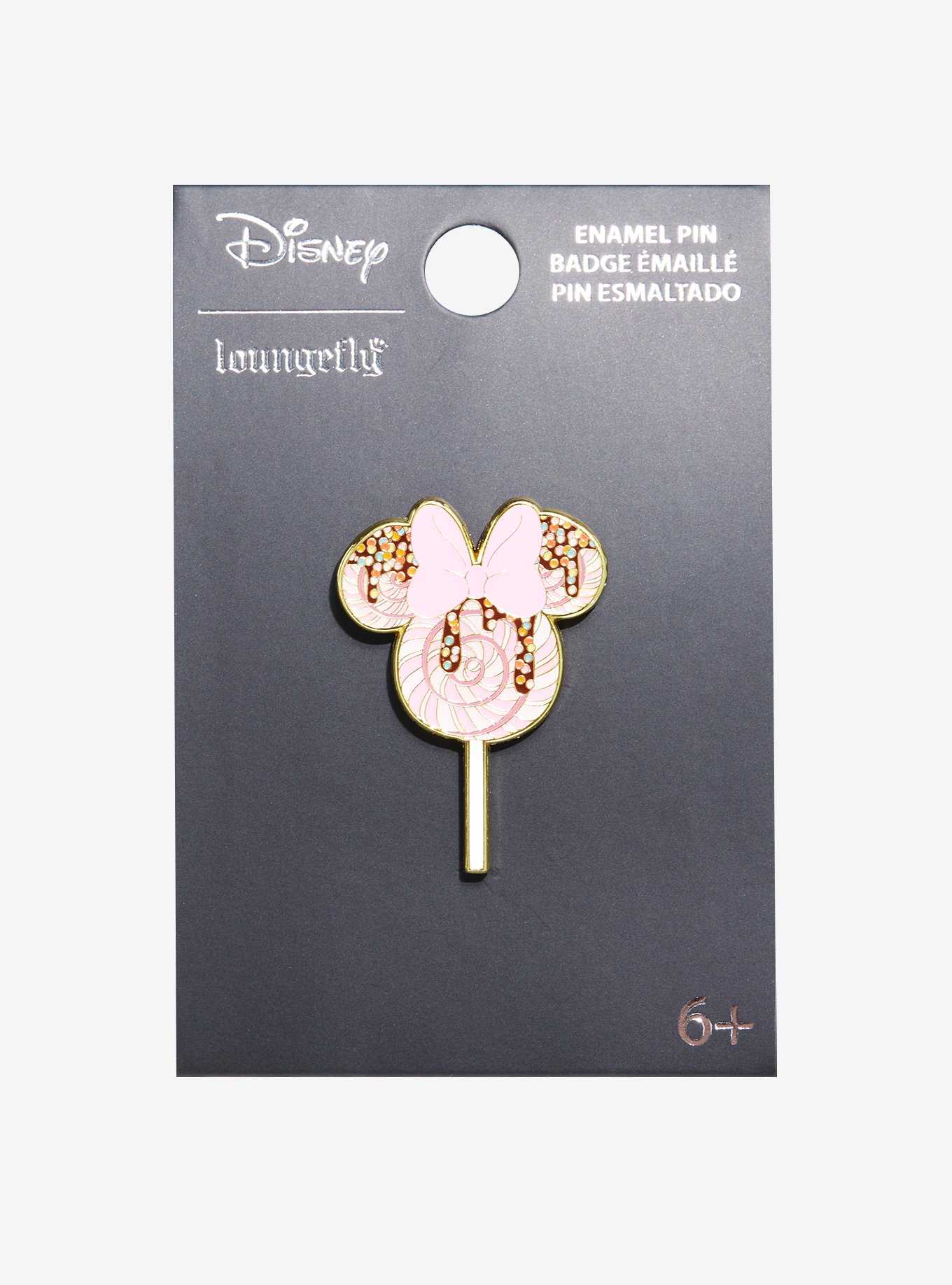 Loungefly Disney Minnie Mouse Pink Lollipop Enamel Pin - BoxLunch Exclusive, , hi-res