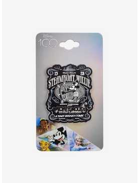 Disney 100 Mickey Mouse Steamboat Willie Poster Enamel Pin - BoxLunch Exclusive, , hi-res
