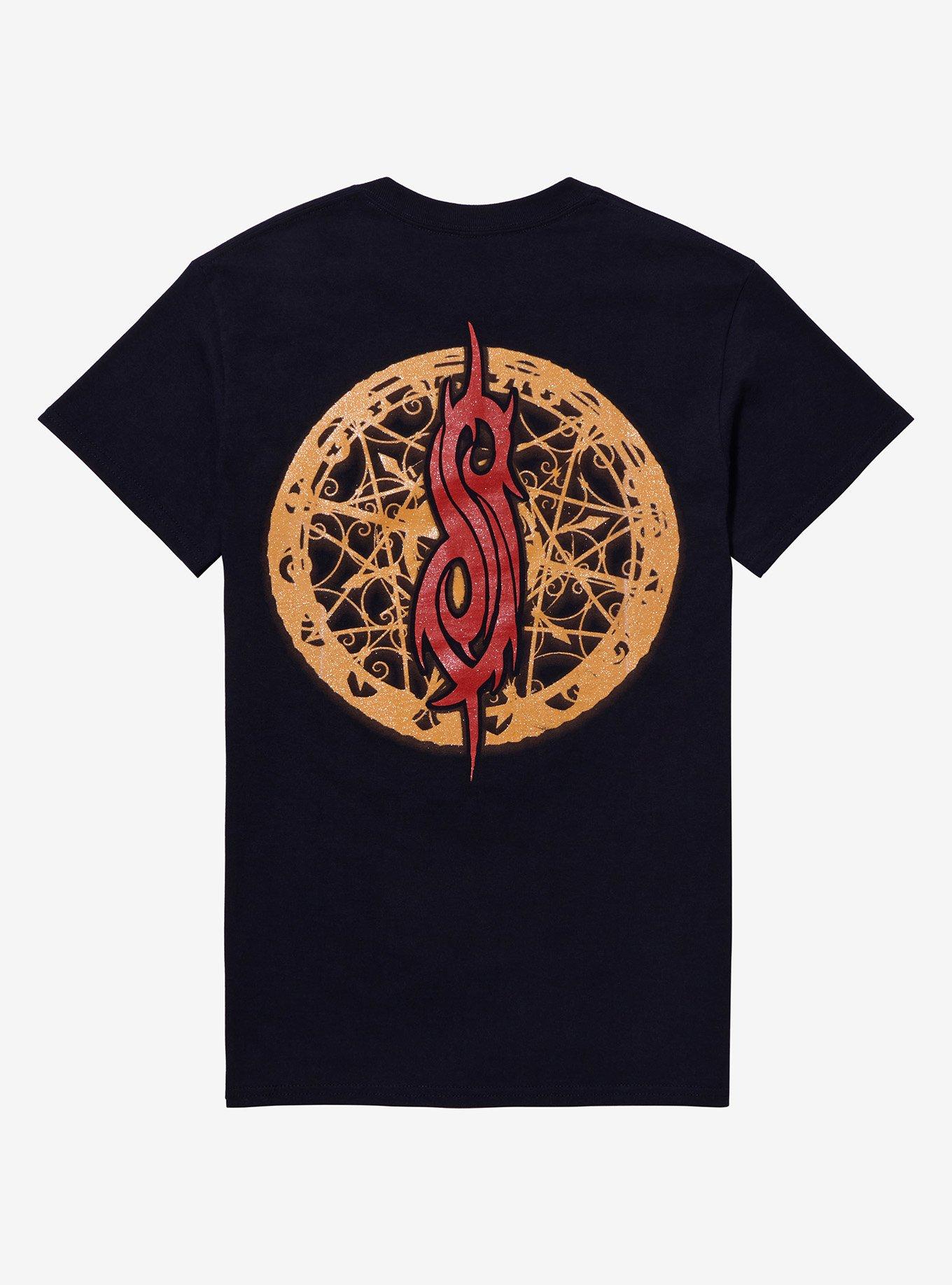 Slipknot Member Grid Glitter Boyfriend Fit Girls T-Shirt, BLACK, alternate