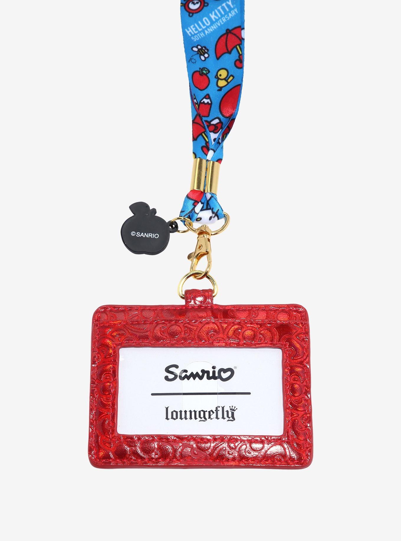 Loungefly Hello Kitty 50th Anniversary Lanyard & Cardholder, , alternate
