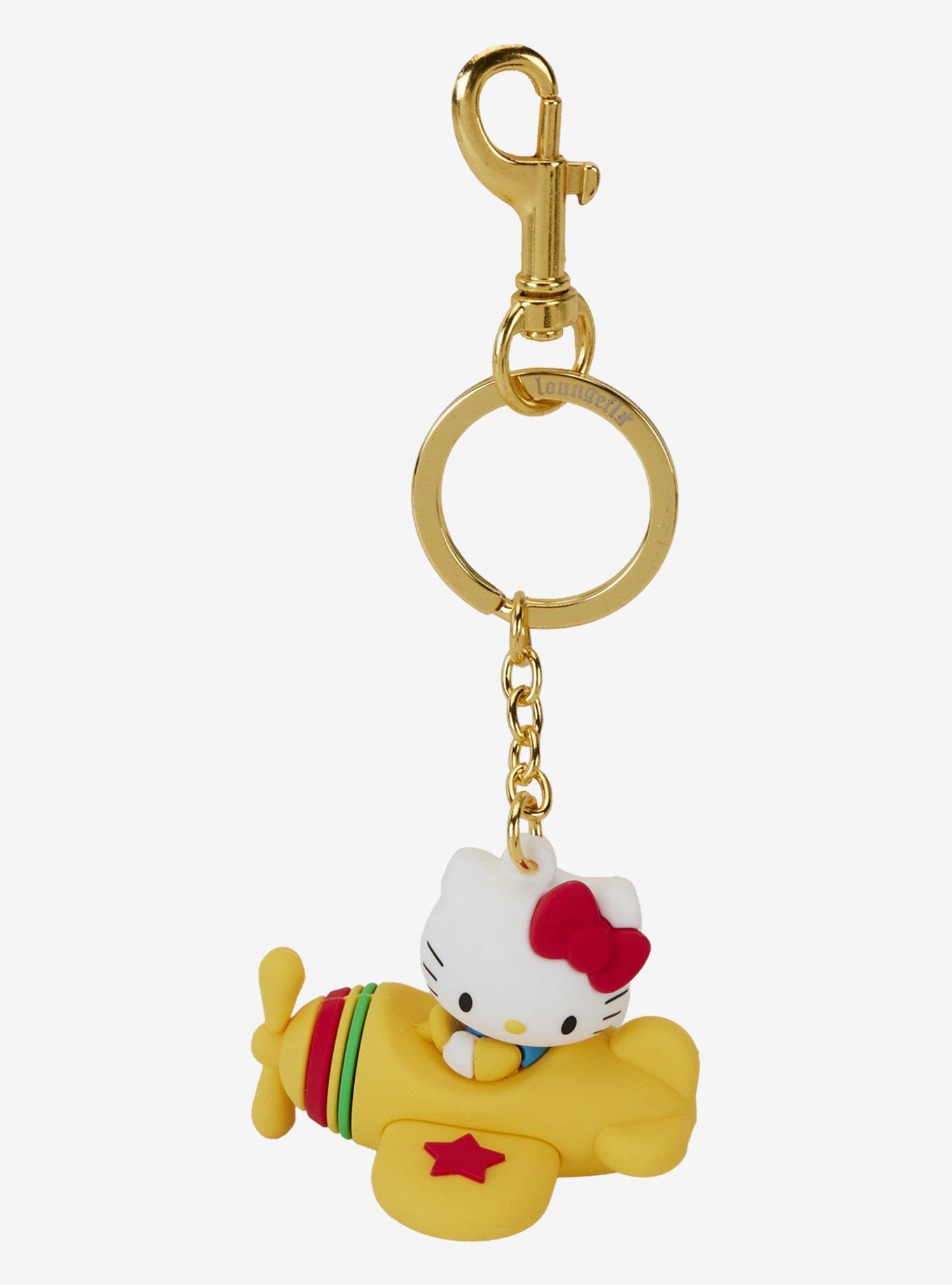 Loungefly Hello Kitty Plane Figural Key Chain, , alternate