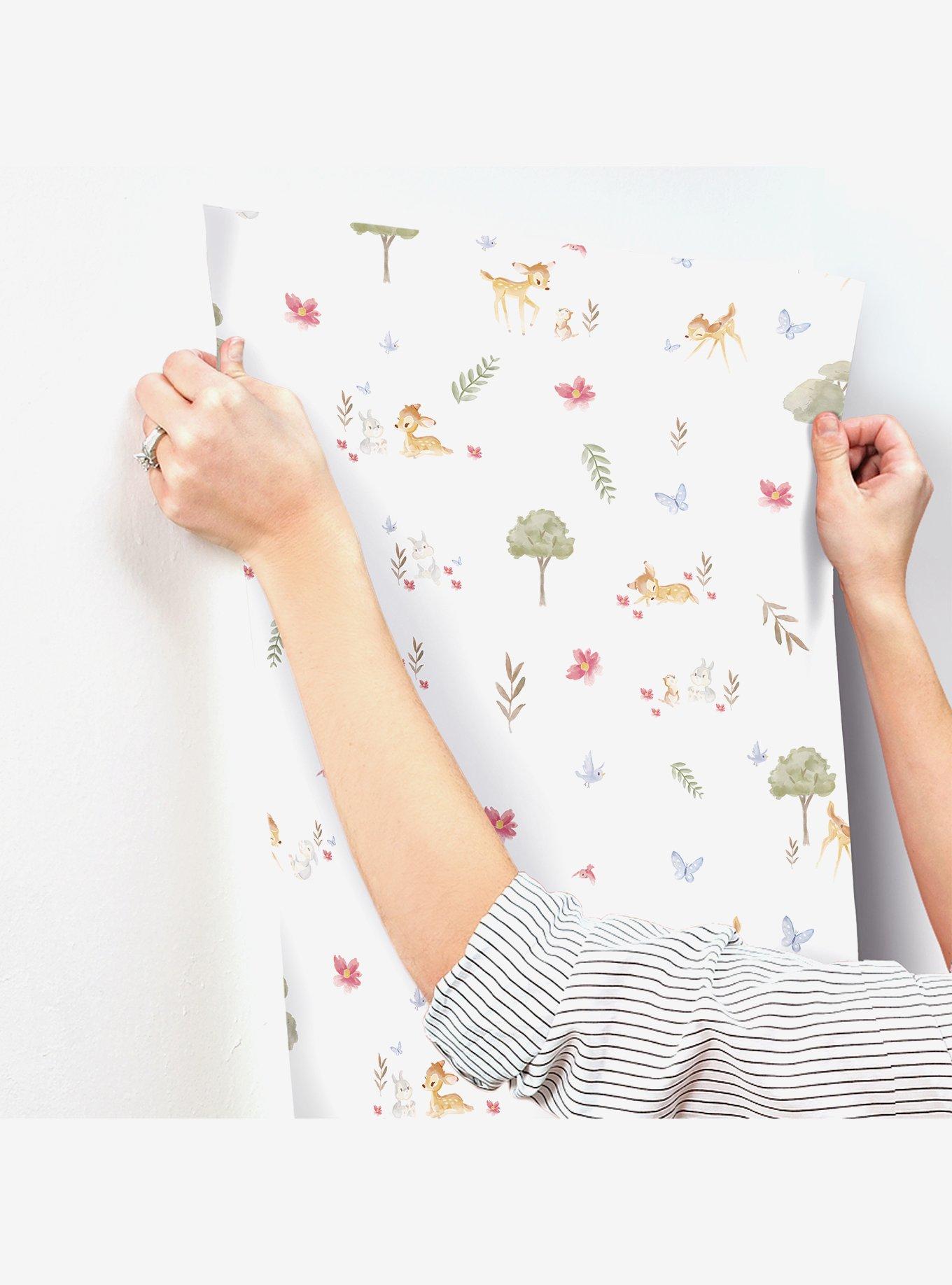 Disney Bambi Watercolor Peel & Stick Wallpaper, , alternate