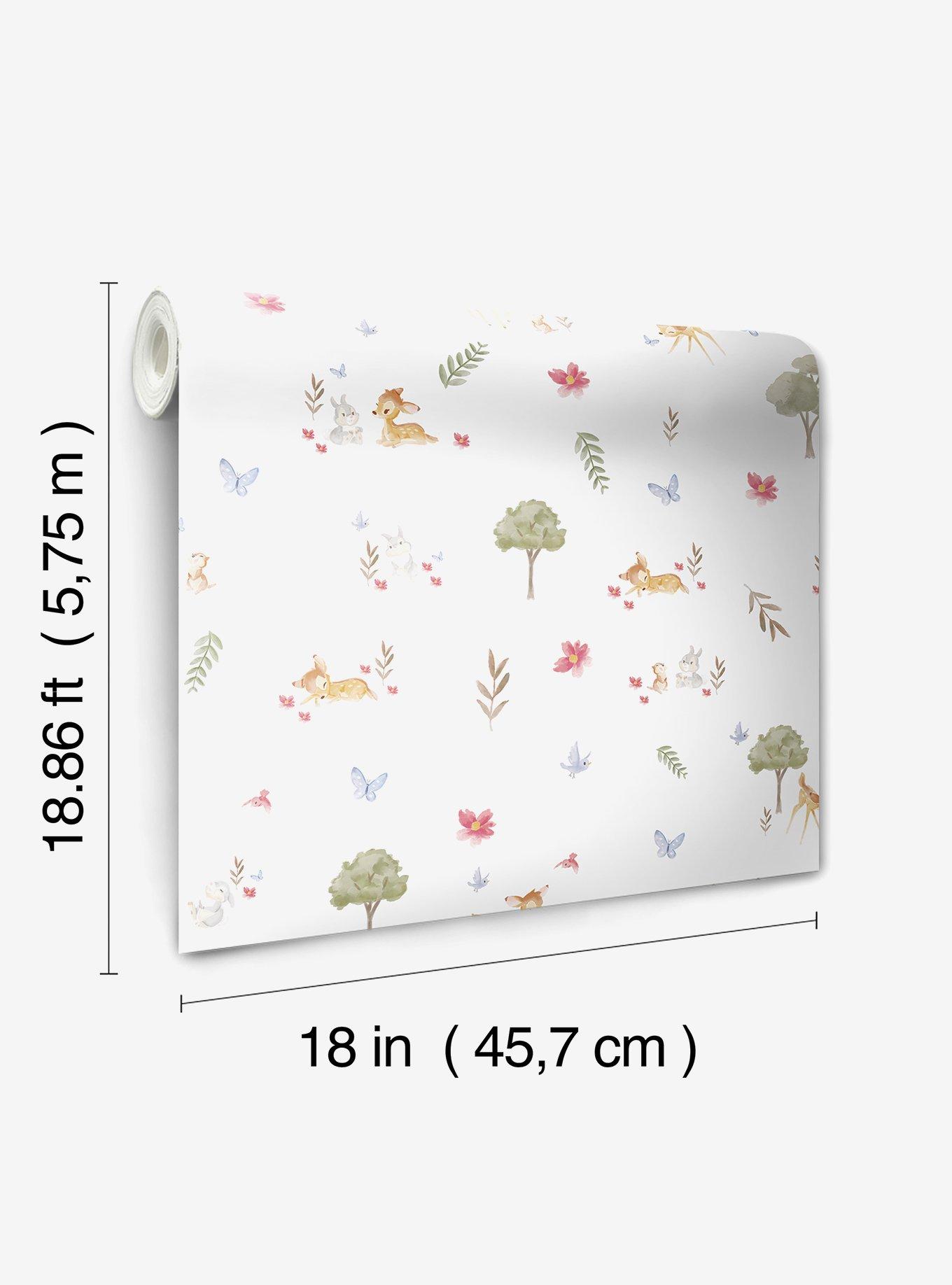 Disney Bambi Watercolor Peel & Stick Wallpaper, , alternate