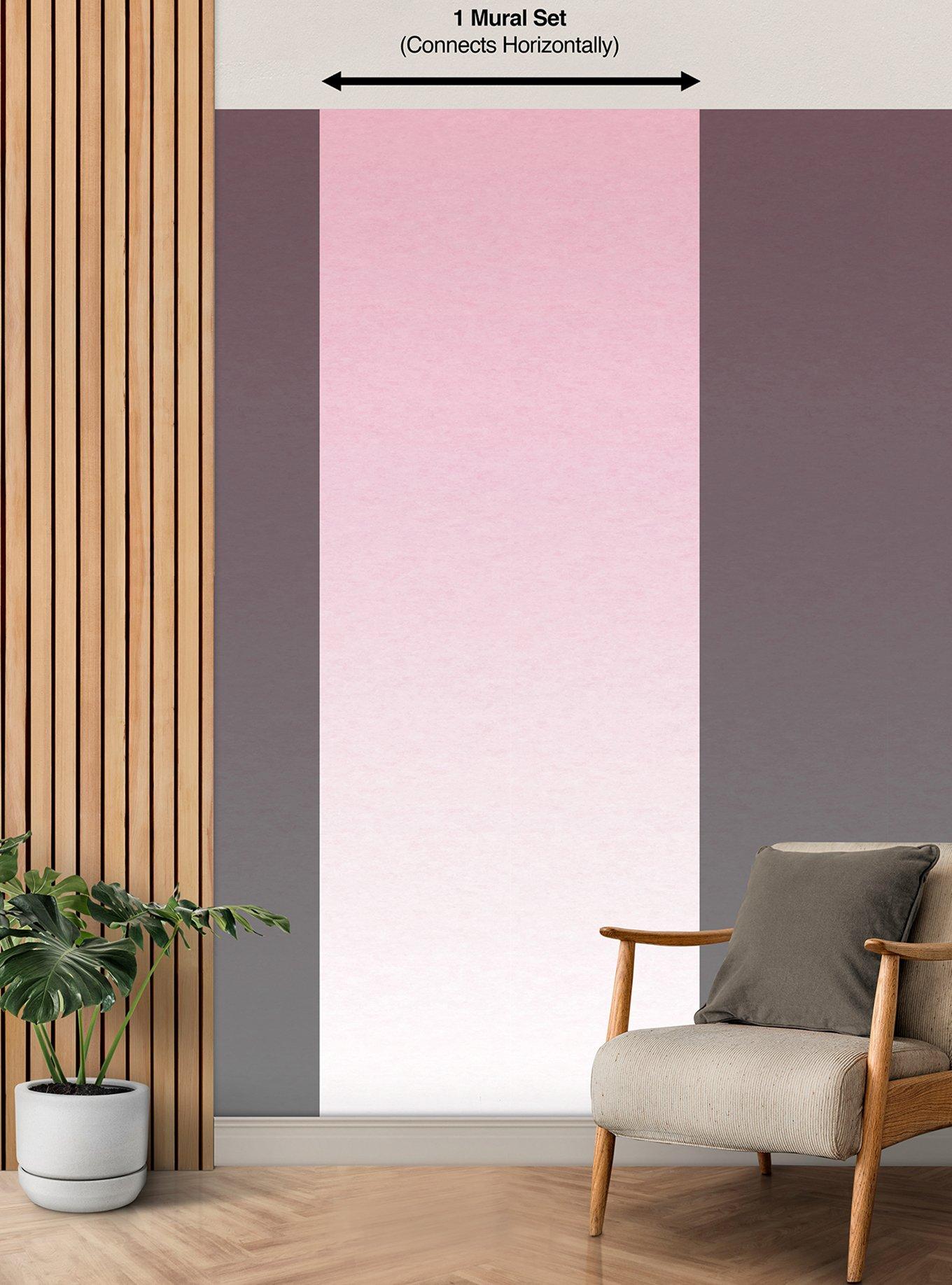 Pink Aura Ombre Peel & Stick Wallpaper Mural, , hi-res