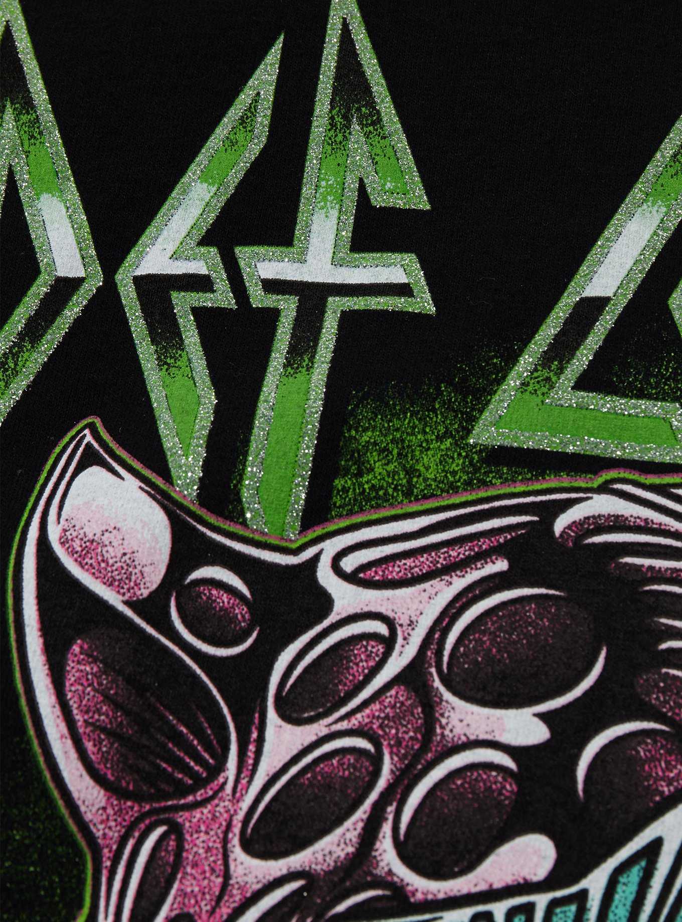 Def Leppard 2023 World Tour Glitter Boyfriend Fit Girls T-Shirt, , hi-res