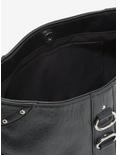 Black & Silver Hardware Slouch Bag, , alternate