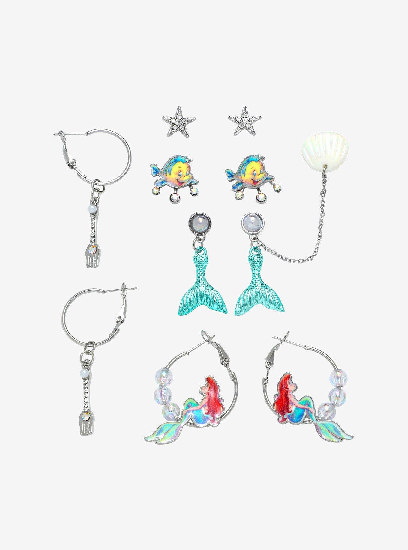 Disney The Little Mermaid Pearl Earrings Set — BoxLunch Exclusive, , alternate