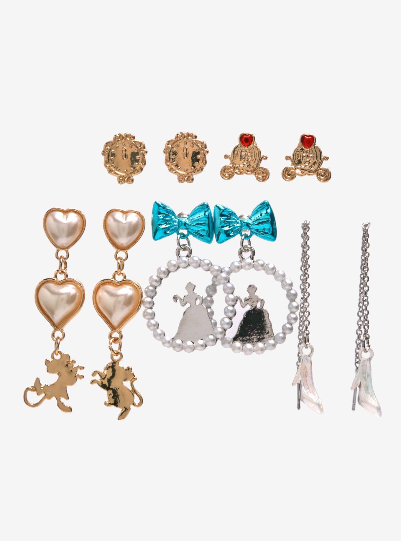 Disney Cinderella Pearl Icons Earring Set - BoxLunch Exclusive, , hi-res