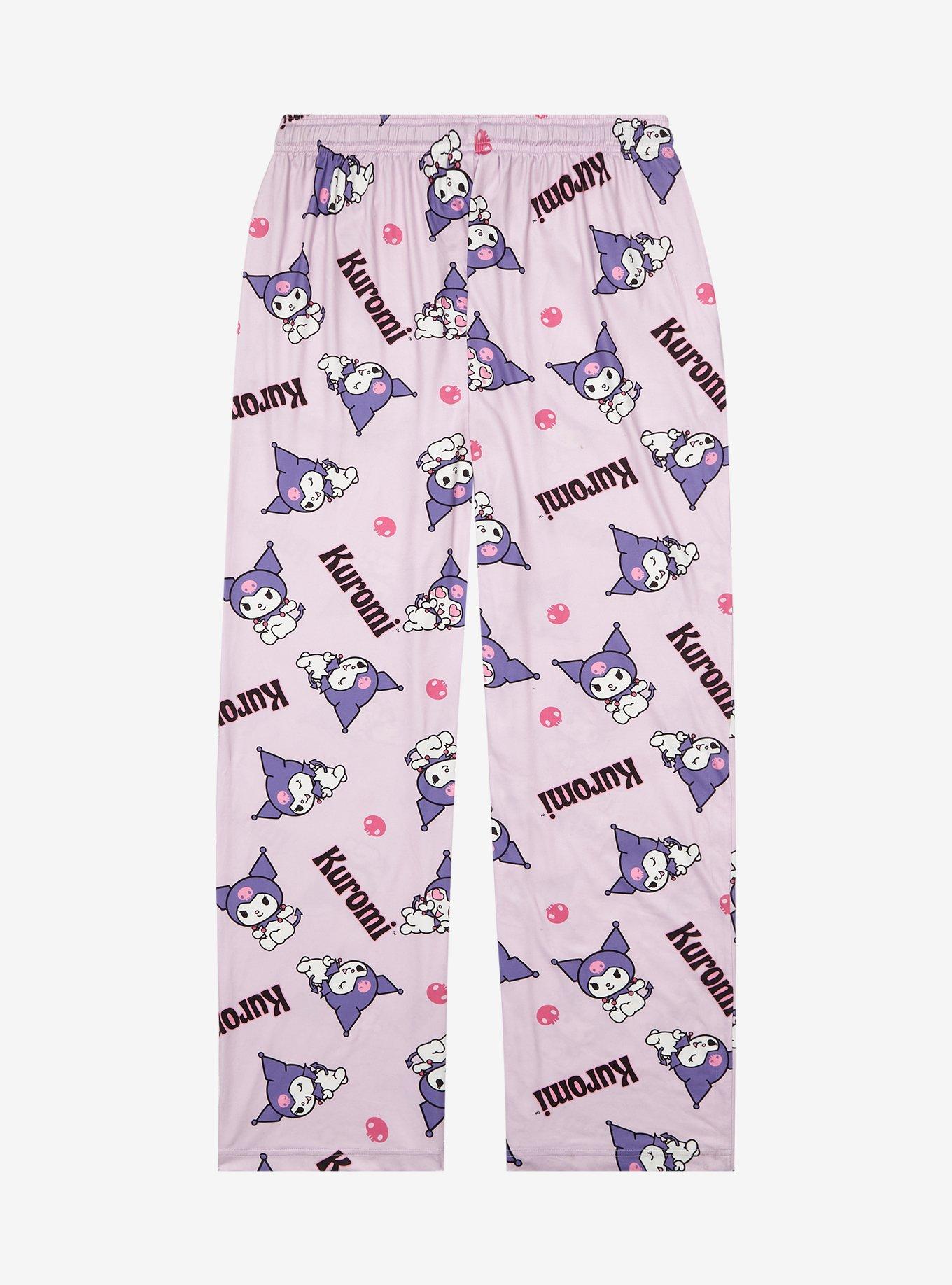Sanrio Kuromi Allover Print Women's Plus Size Sleep Pants - BoxLunch Exclusive, LAVENDER, alternate