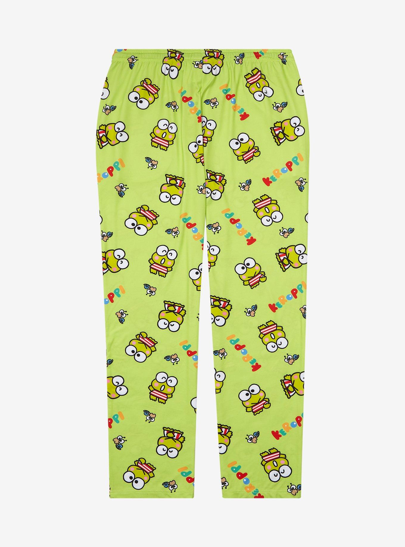 Sanrio Keroppi Allover Print Women's Plus Size Sleep Pants - BoxLunch Exclusive, LIGHT GREEN, alternate