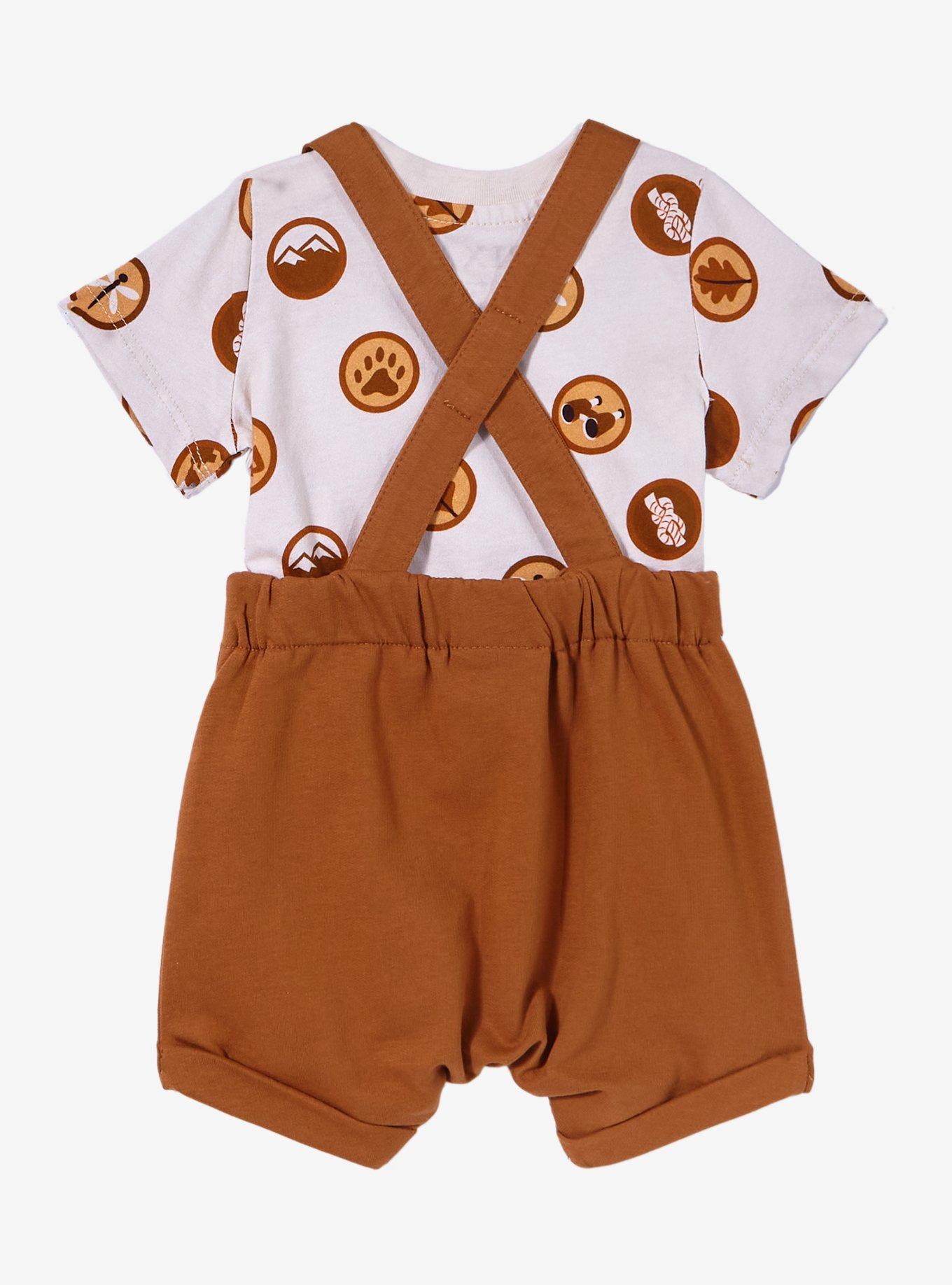 Disney Pixar Up Russell Wilderness Explorer Infant Overall Set — BoxLunch Exclusive, BROWN, alternate