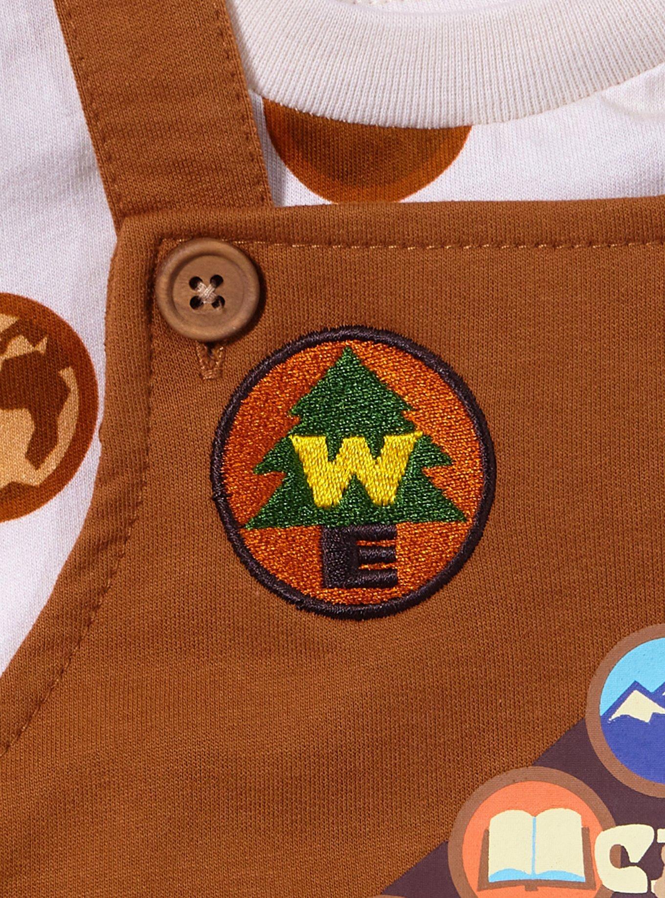 Disney Pixar Up Russell Wilderness Explorer Infant Overall Set — BoxLunch Exclusive, BROWN, alternate