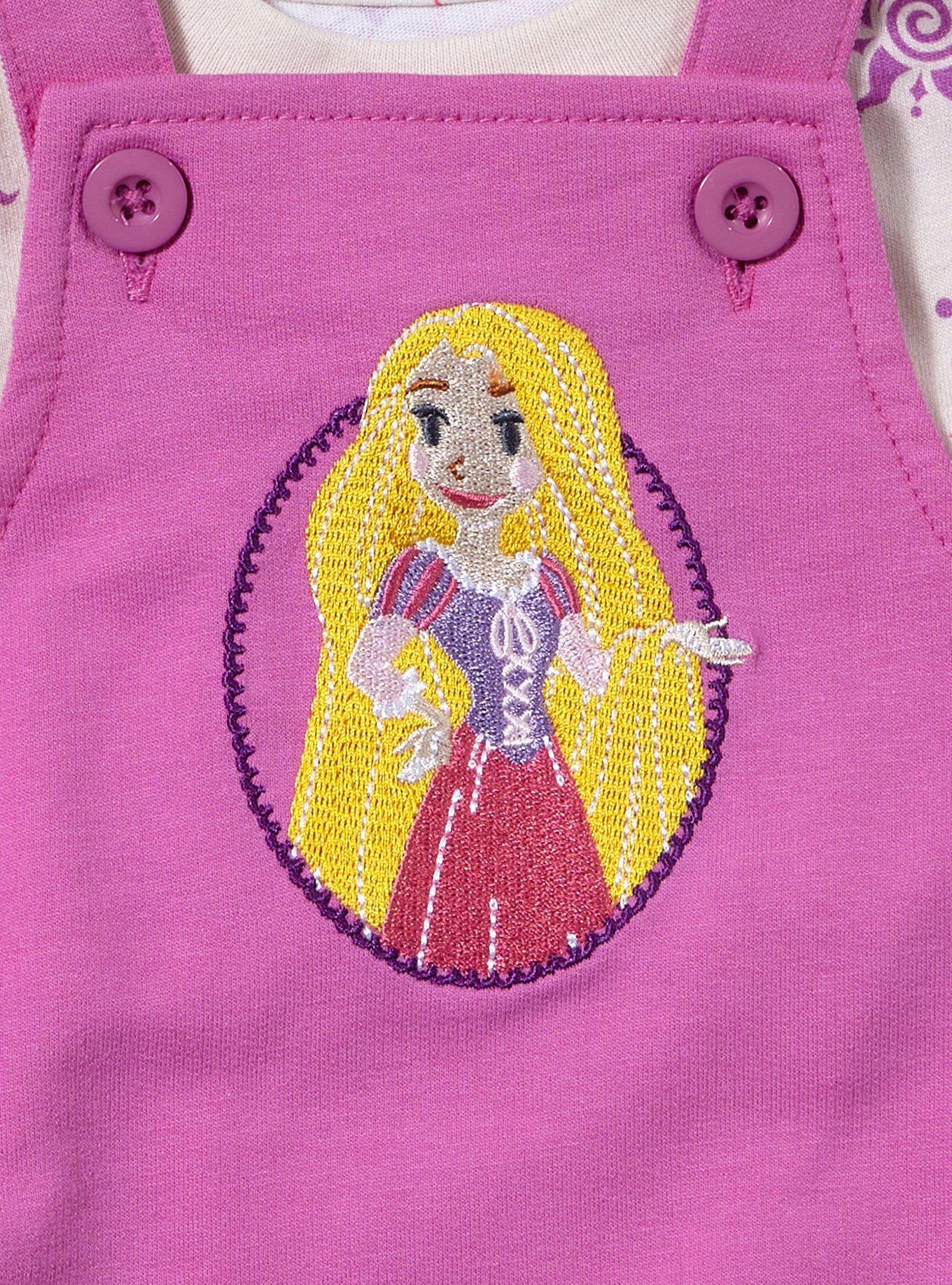 Disney Tangled Rapunzel Icons Infant T-Shirt and Overall Set - BoxLunch Exclusive, PURPLE, alternate
