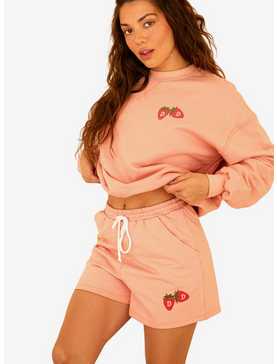 Dippin' Daisy's Strawberries Swim Shorts Cover-Up Pink, , hi-res