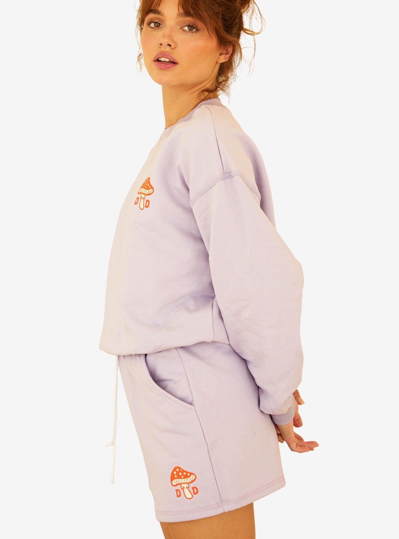 Dippin' Daisy's Fresh As A Daisy Crewneck Sweatshirt Purple, PURPLE, alternate