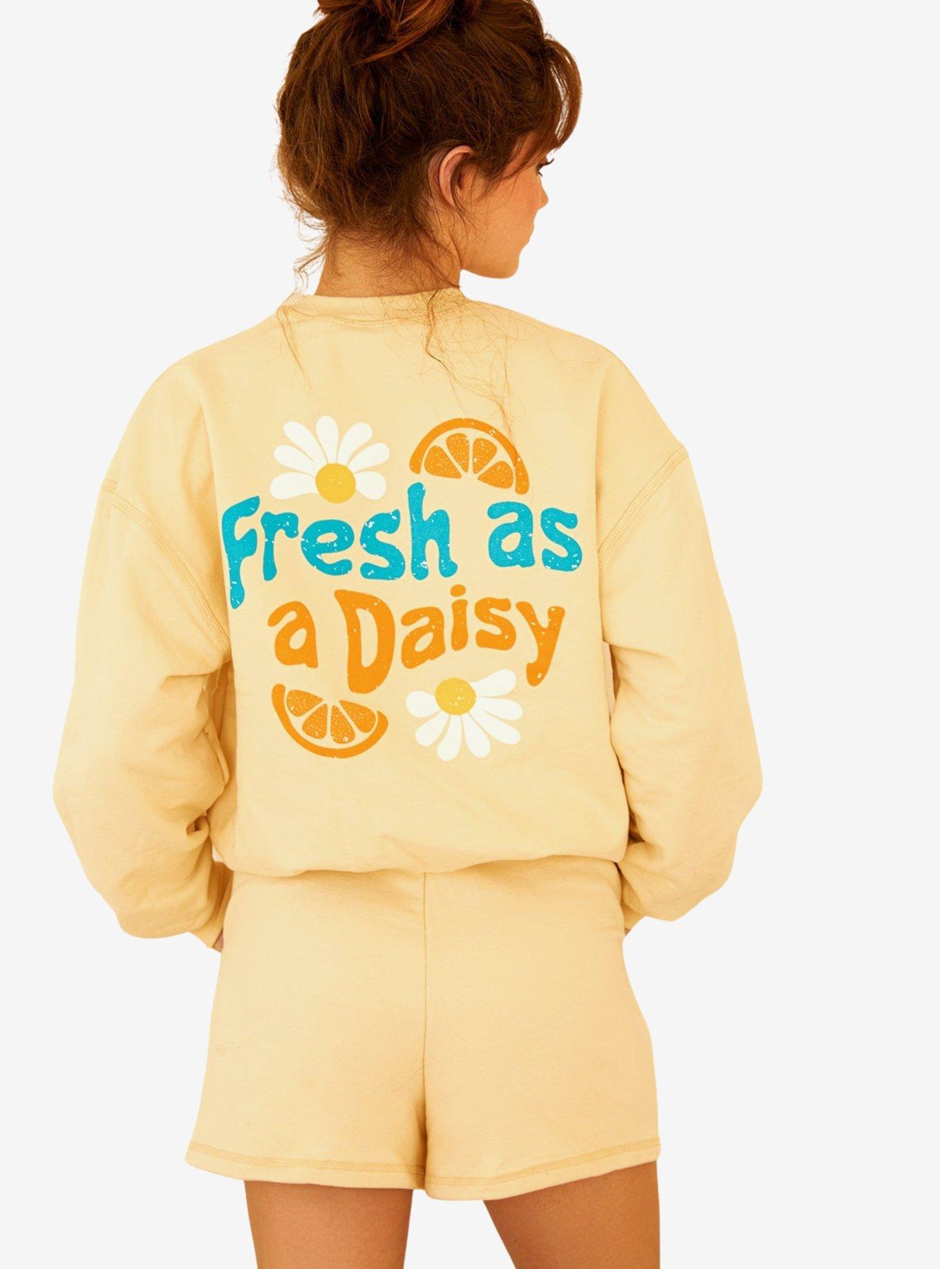 Dippin' Daisy's Fresh As A Daisy Crewneck Sweatshirt Cream, , hi-res