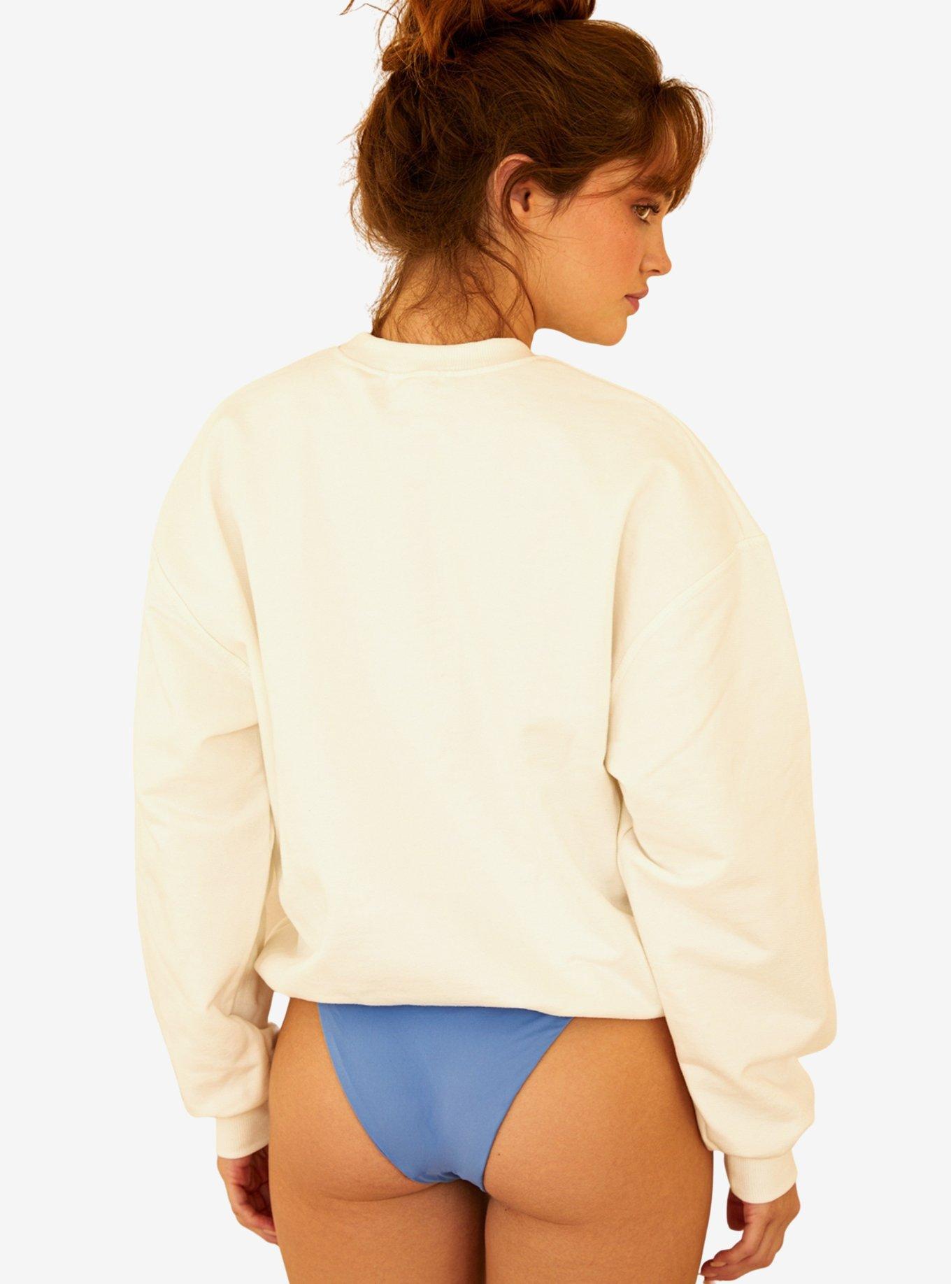 Dippin' Daisy's DD Wave Crewneck Sweatshirt White, BRIGHT WHITE, alternate