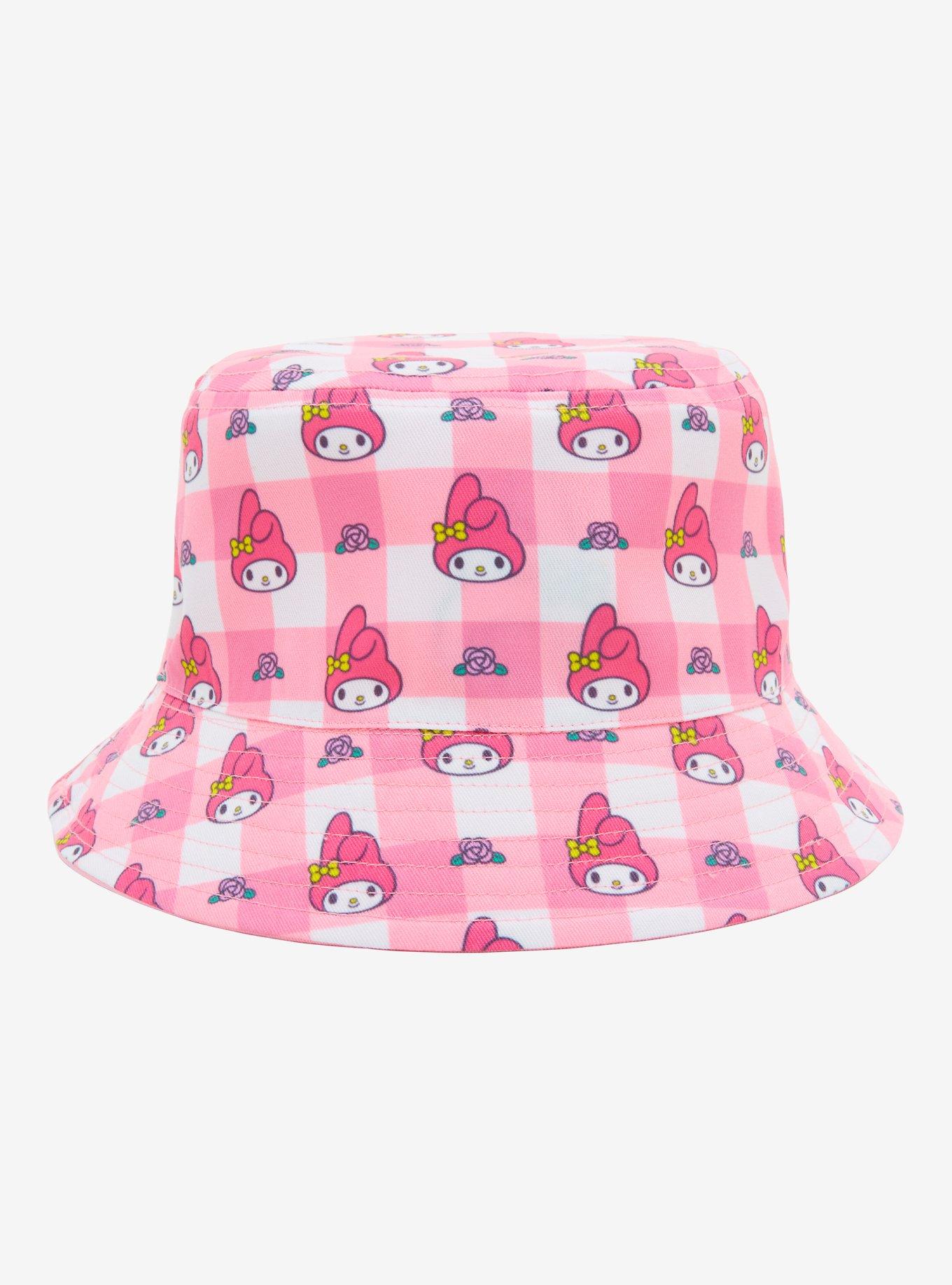 Sanrio My Melody Gingham Allover Print Reversible Bucket Hat - BoxLunch Exclusive, , hi-res