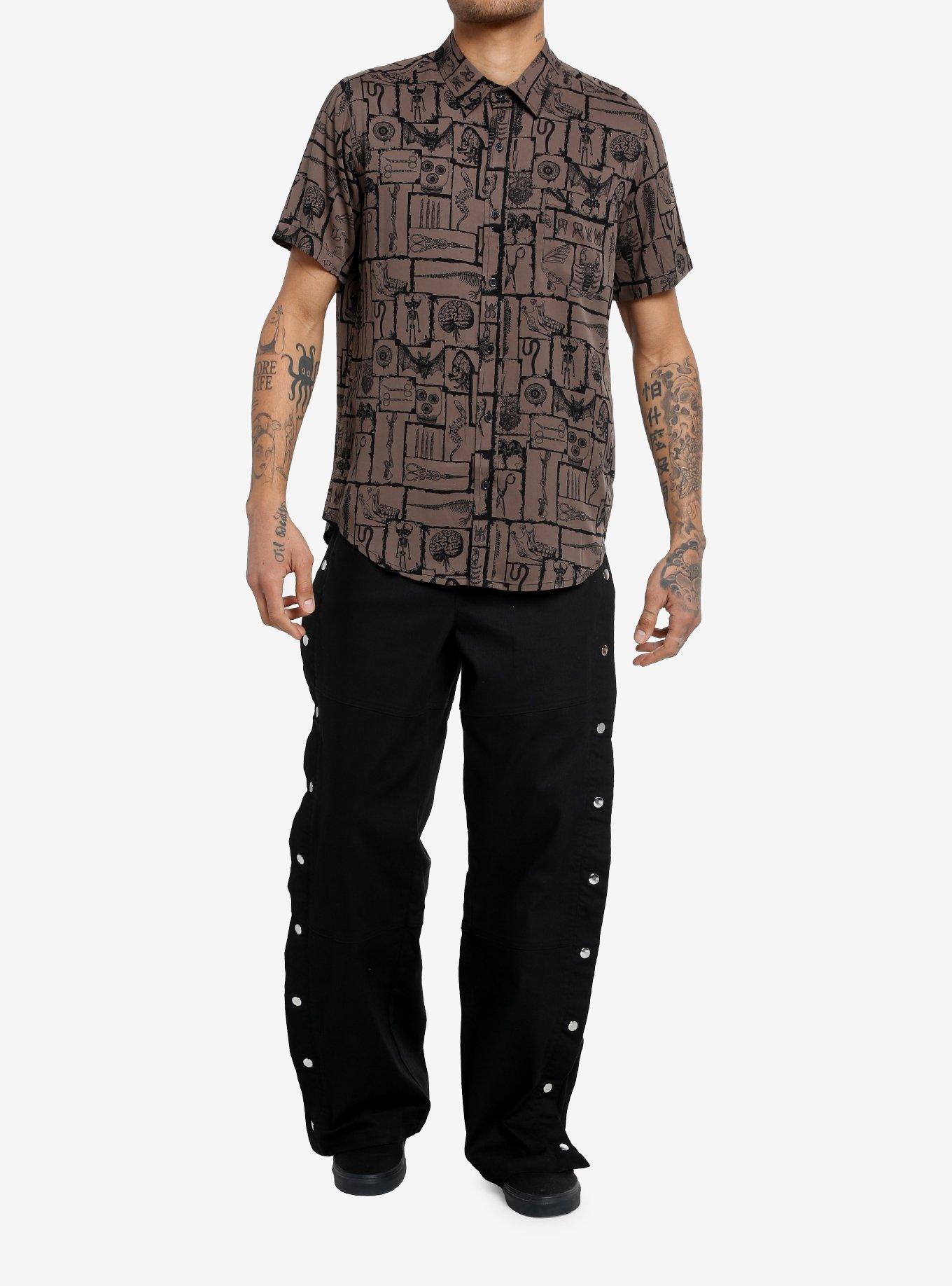 Cosmic Aura Anatomical Parts & Tools Woven Button-Up, , hi-res
