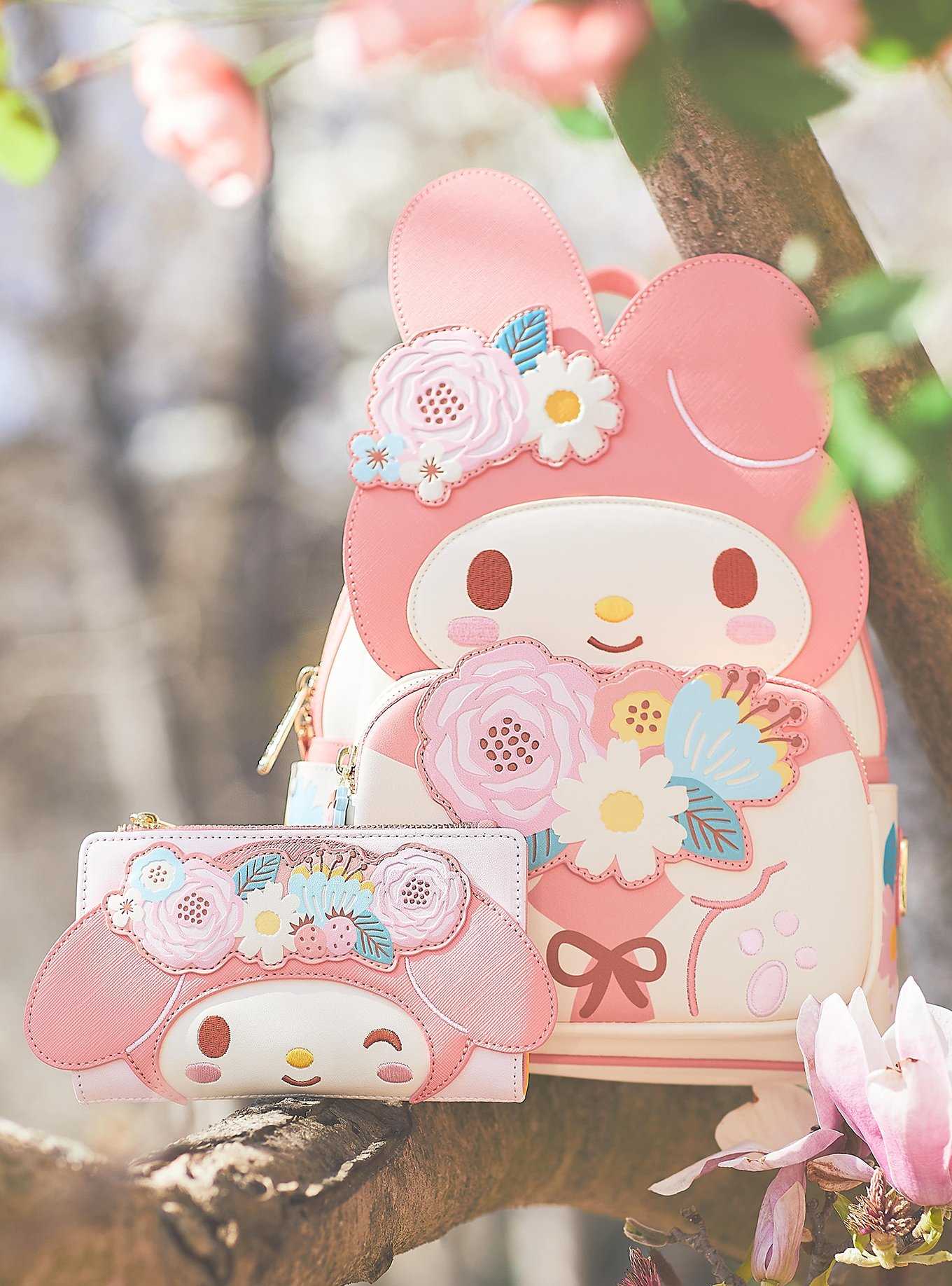 Loungefly Sanrio My Melody Figural Floral Mini Backpack — BoxLunch Exclusive, , hi-res