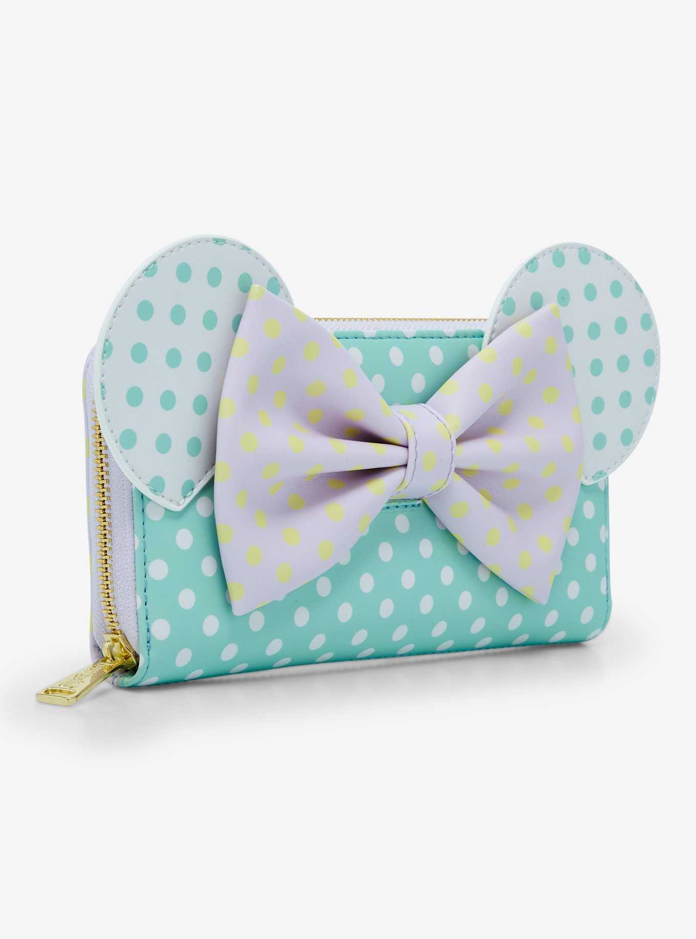 Loungefly Disney Minnie Mouse Pastel Polka Dot Wallet — BoxLunch Exclusive, , hi-res