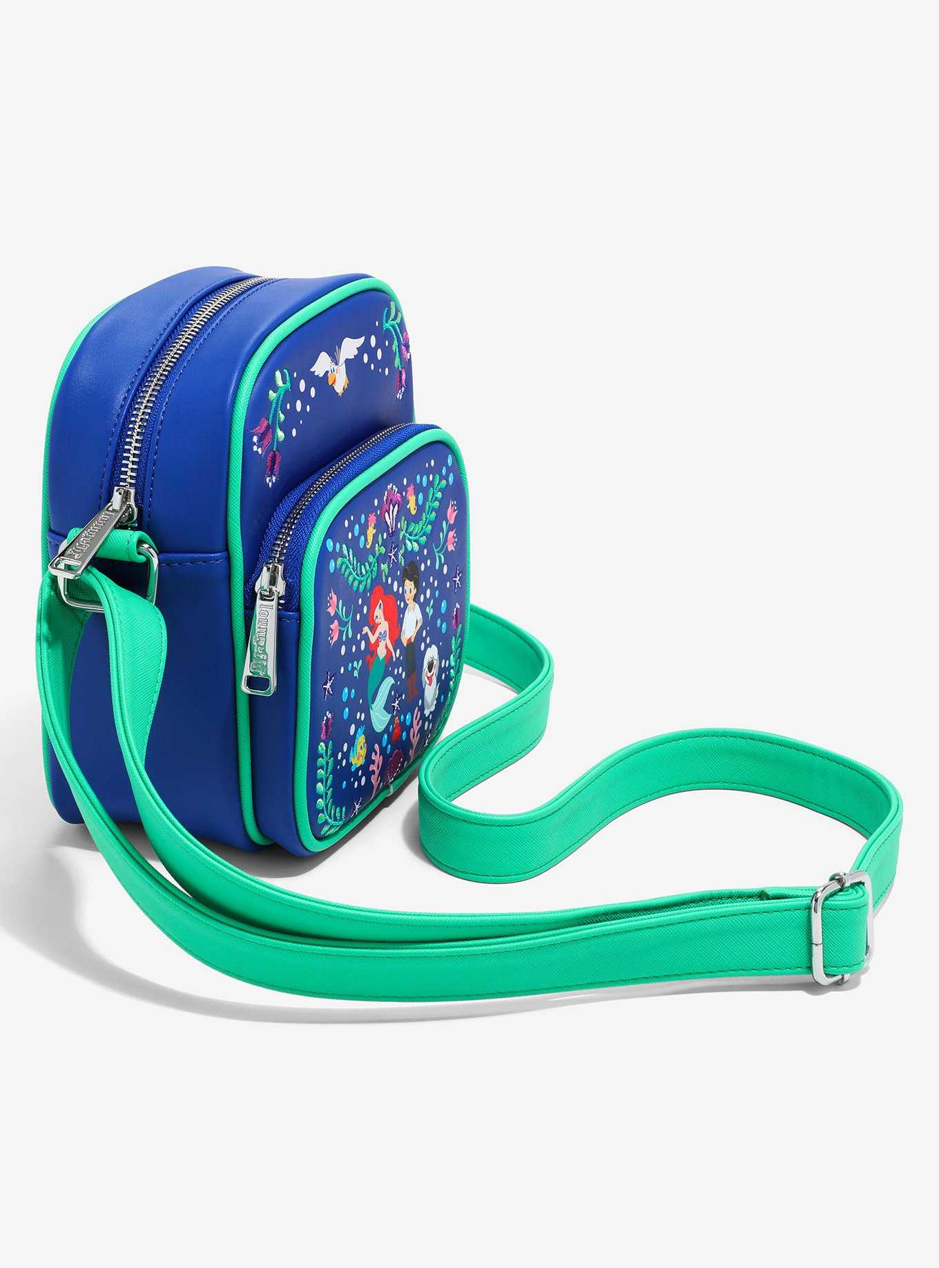 Loungefly Disney The Little Mermaid Ariel & Eric Floral Crossbody Bag - BoxLunch Exclusive, , hi-res