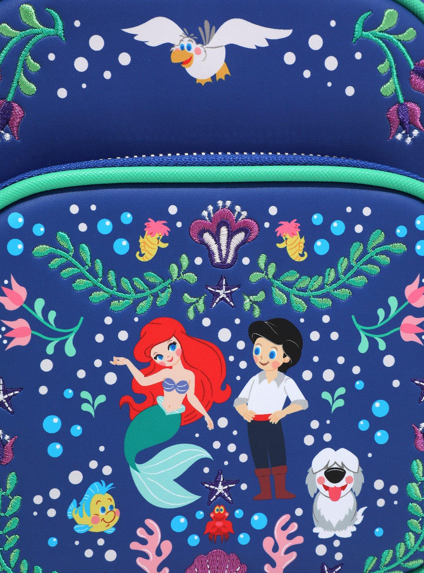 Loungefly Disney The Little Mermaid Ariel & Eric Floral Crossbody Bag - BoxLunch Exclusive