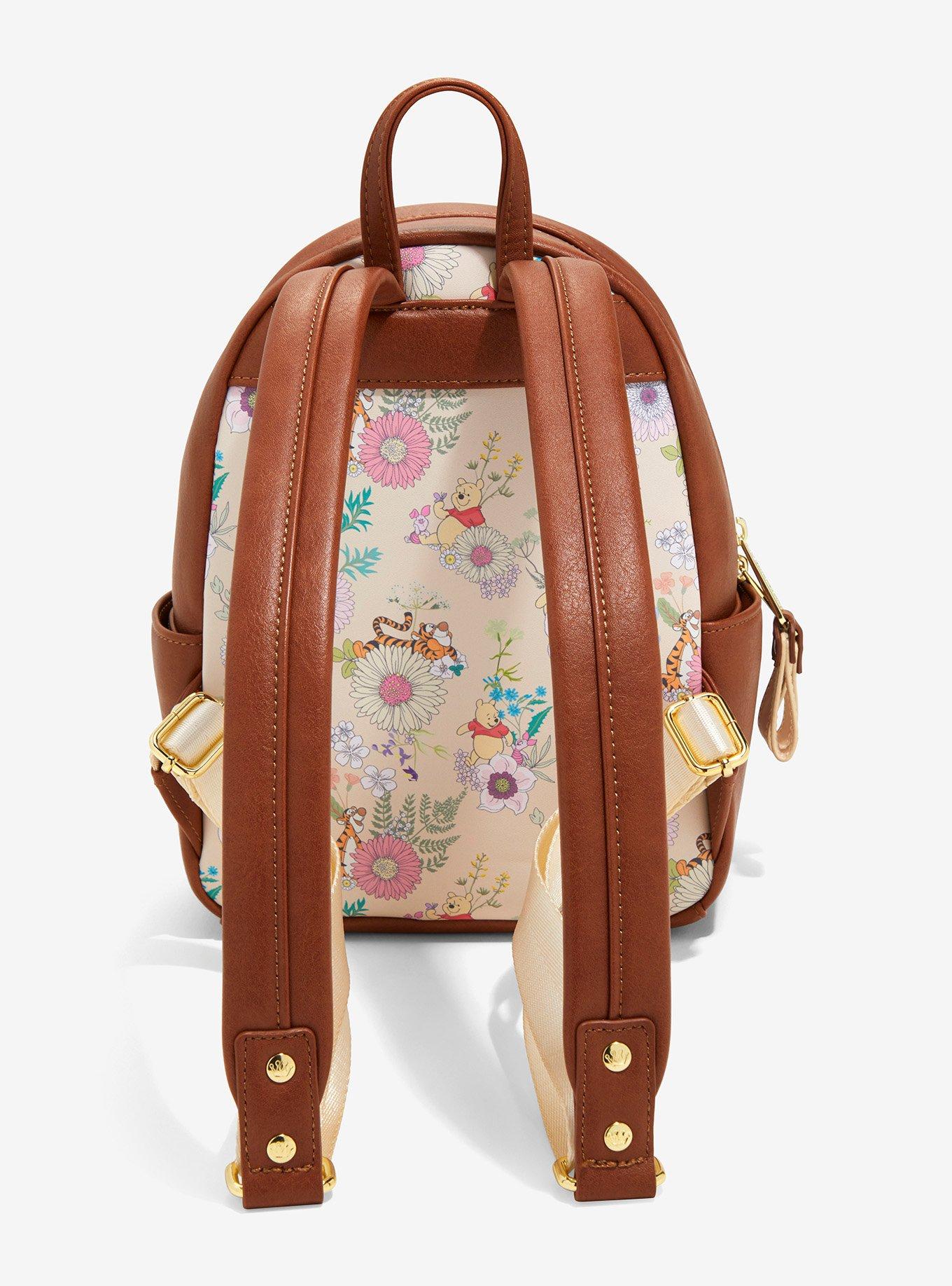 Loungefly Disney Winnie the Pooh Floral Allover Print Mini Backpack - BoxLunch Exclusive